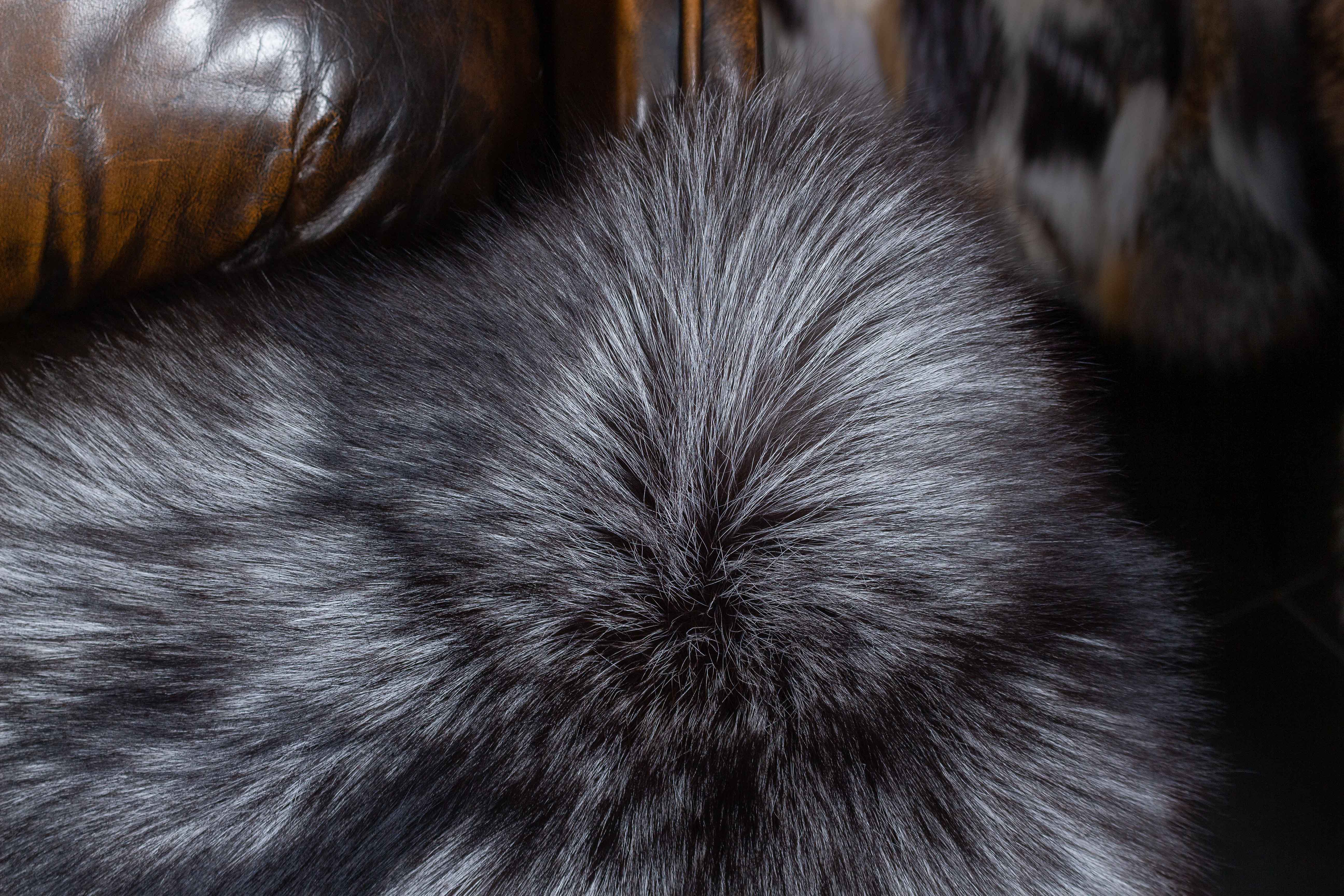 Silver Fox Fur Cushion