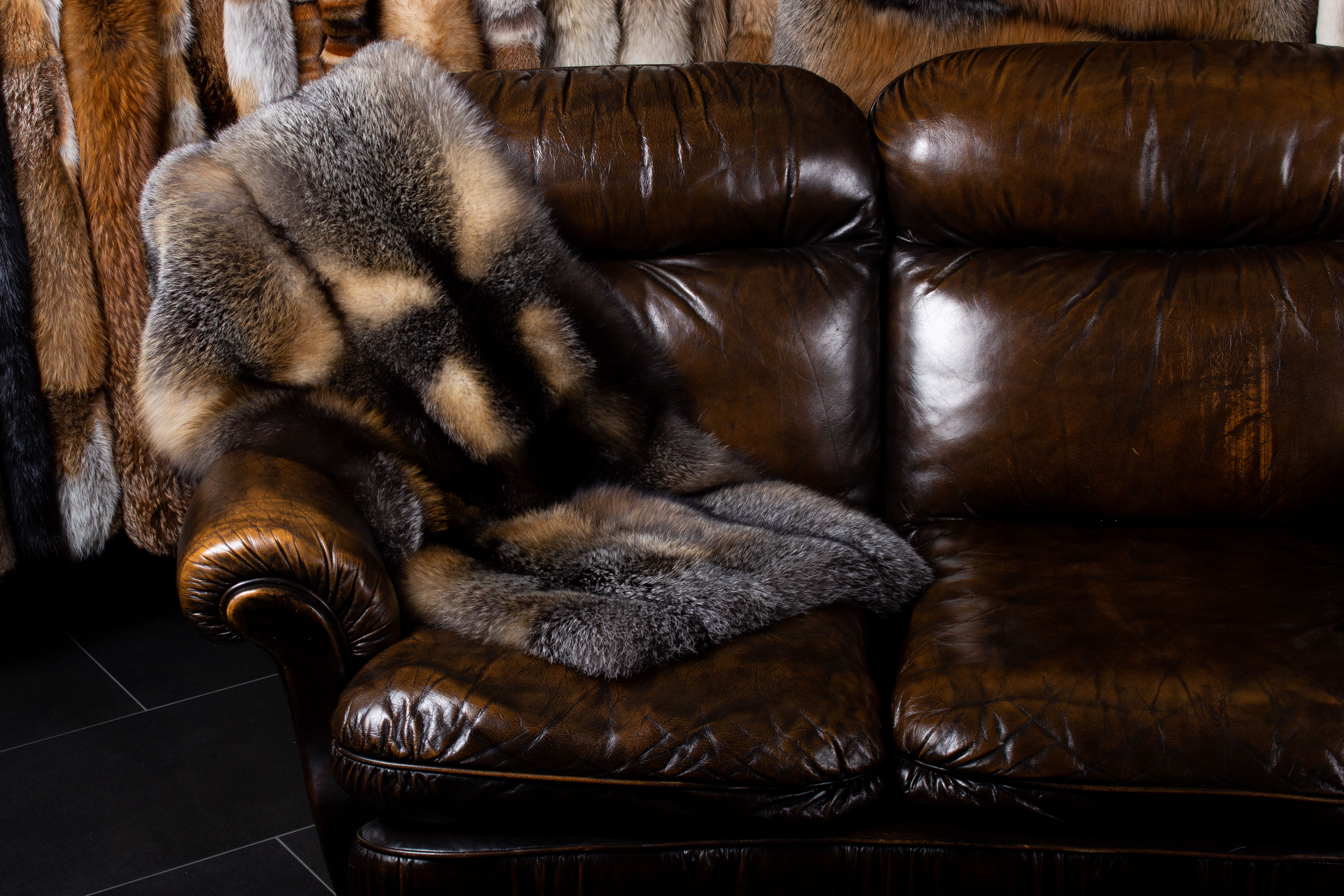 Small Wild Cross Fox Plaid Wild Fur