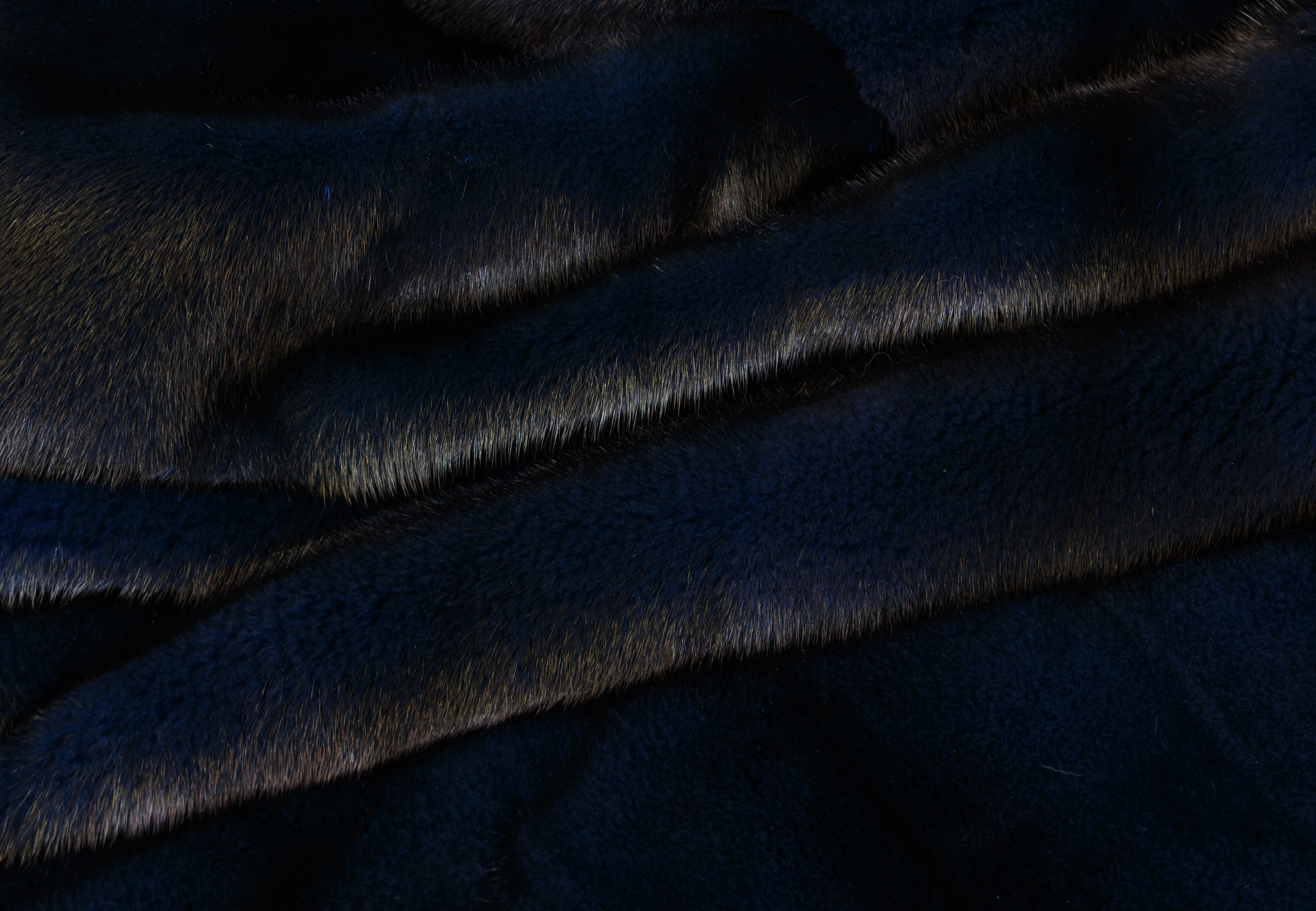 Noble Mink Fur Blanket Ocean Blue