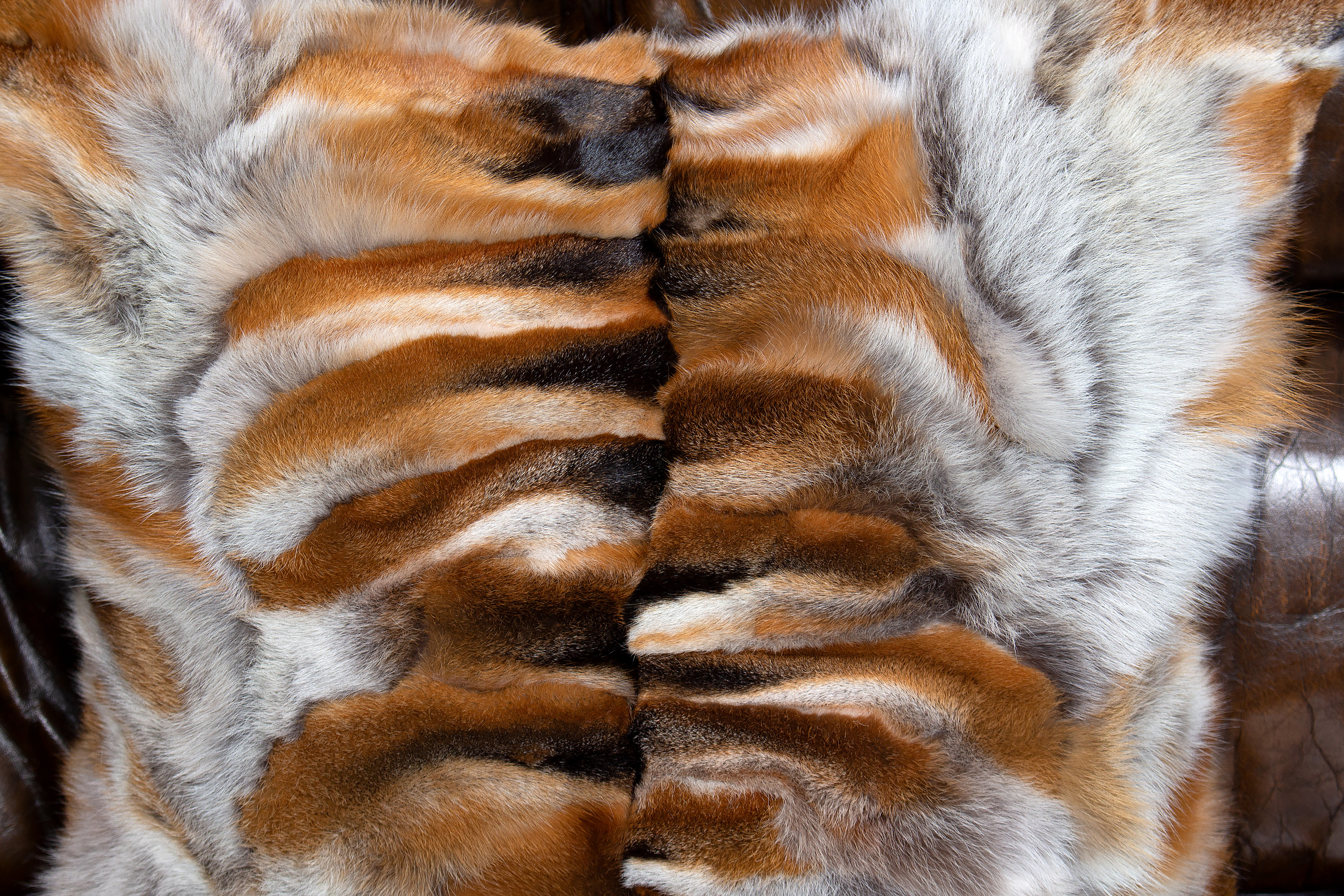 European Red Fox Sides Fur Pillow - Fur on both sides
