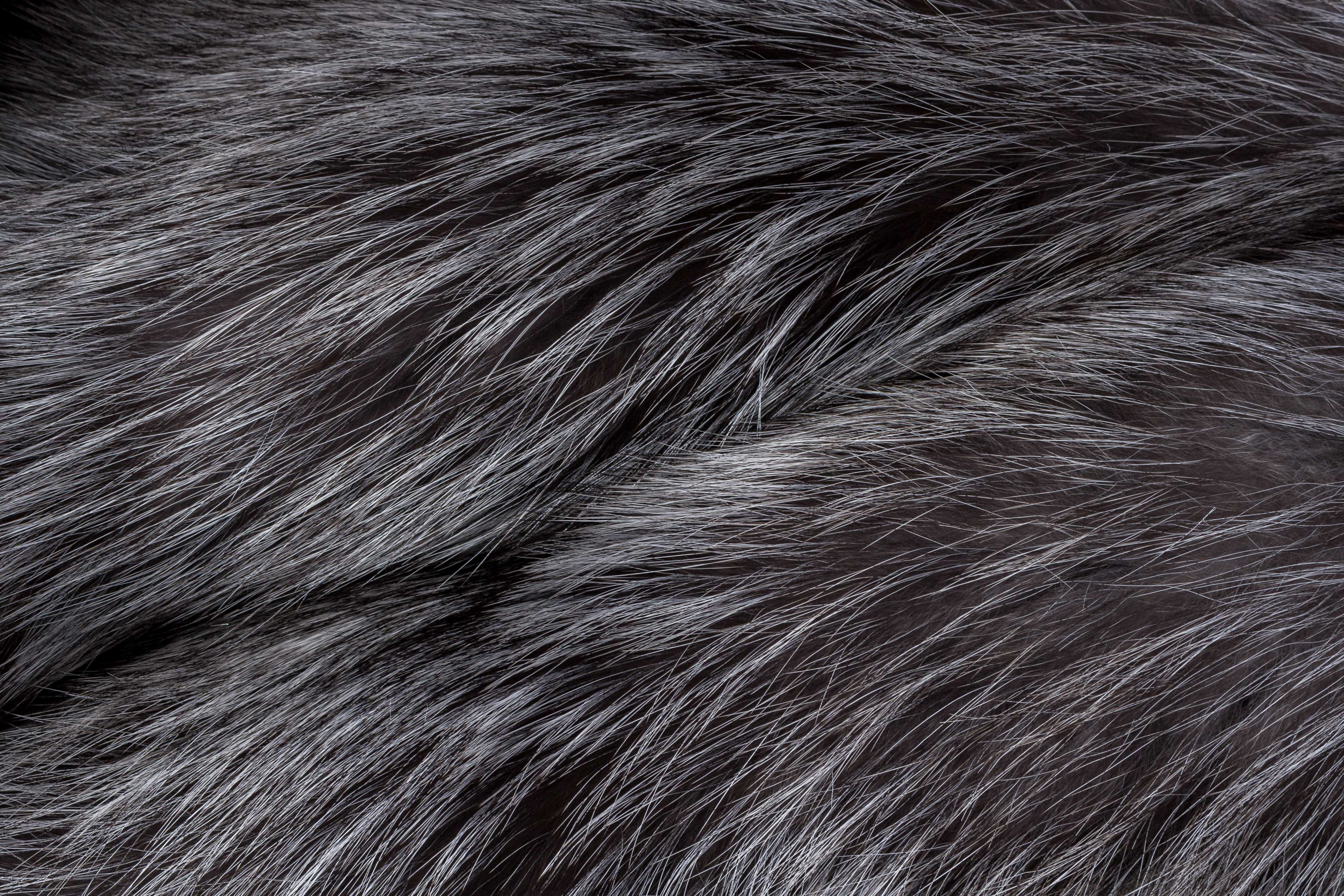 SAGA Silver Fox Fur Blanket - natural