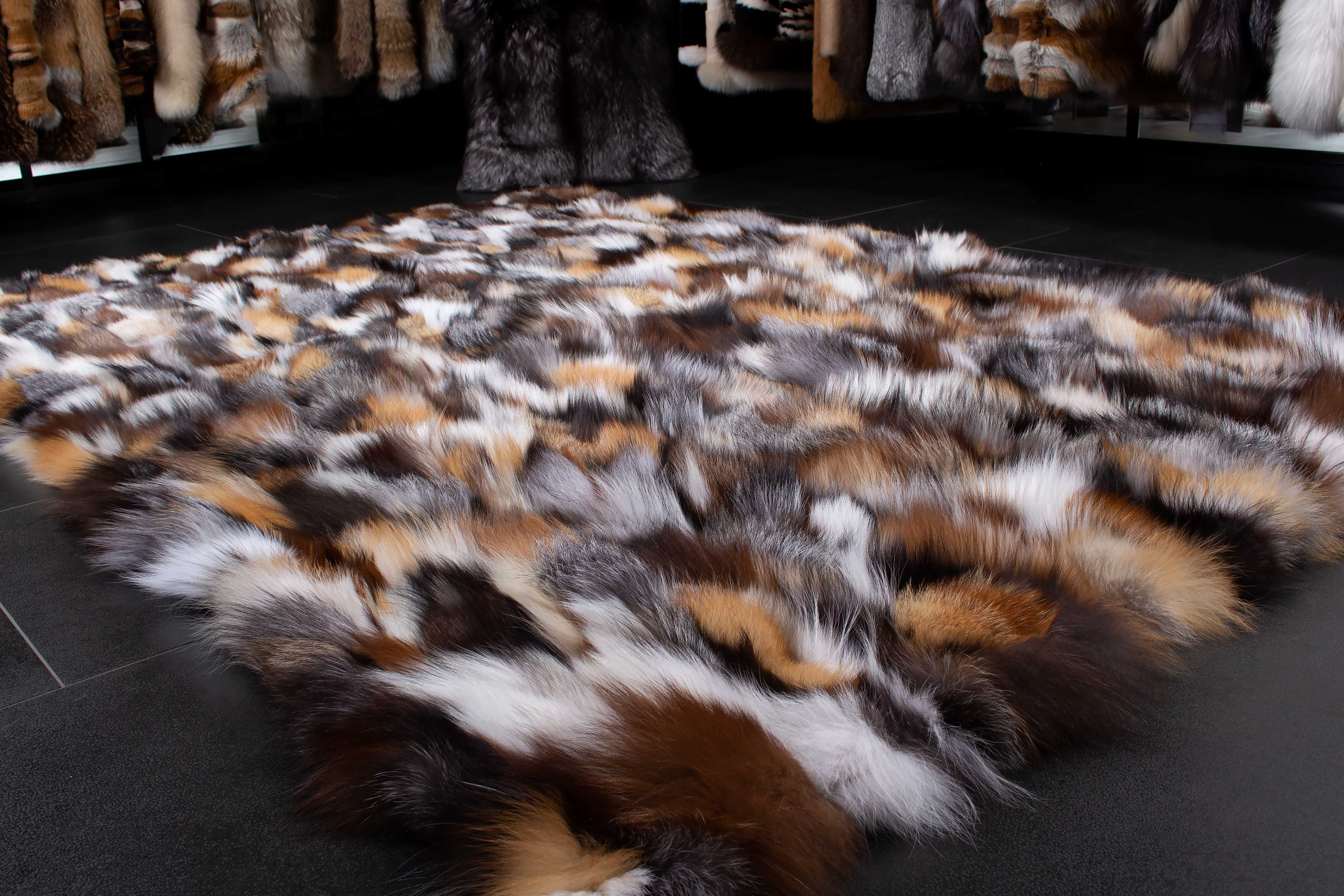 Scandinavian Fox Sides Fur Carpet