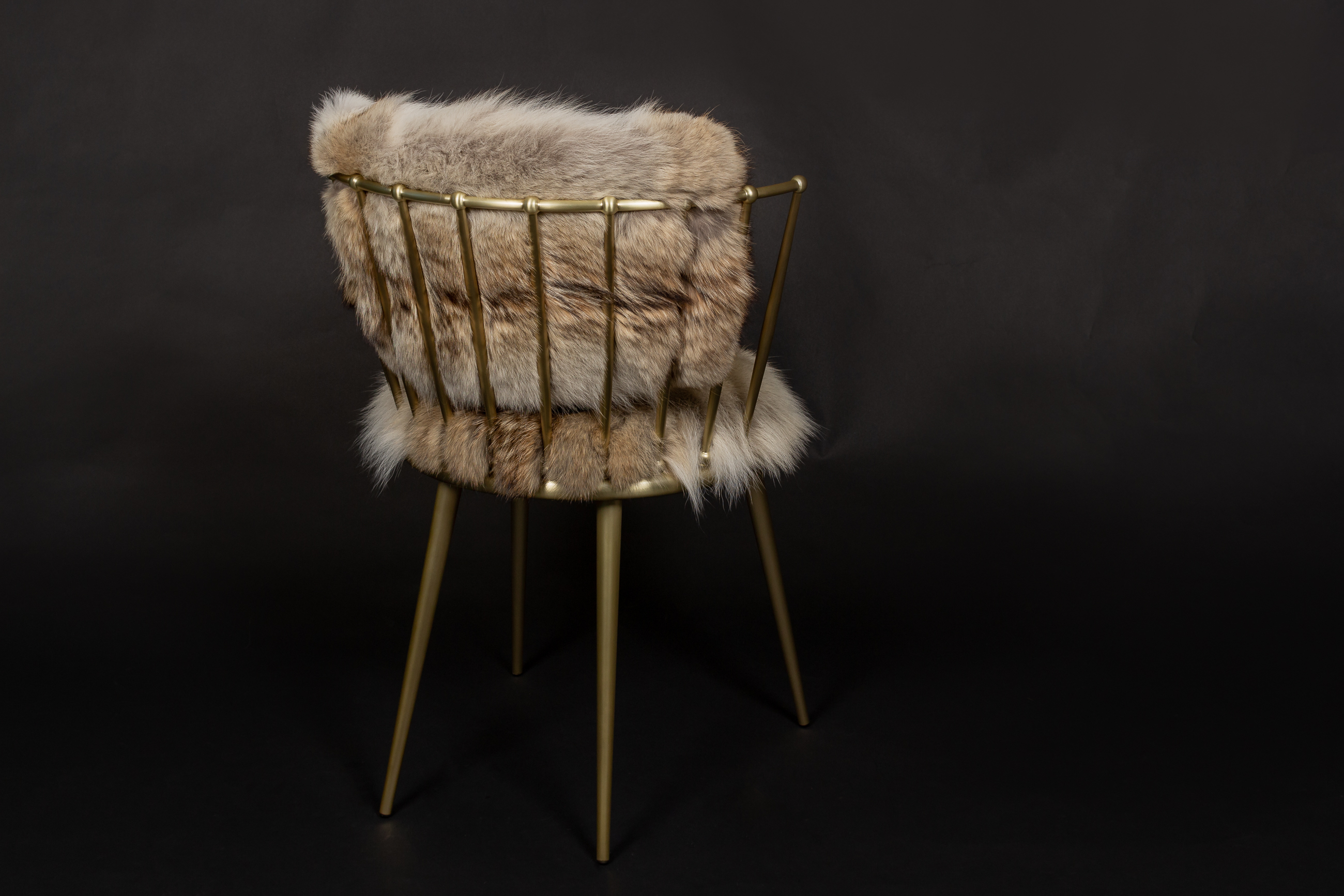 4-7100-Kanadische-Kojoten-Fellstuhl-Lars-Paustian Canadian Coyote Fur Chair