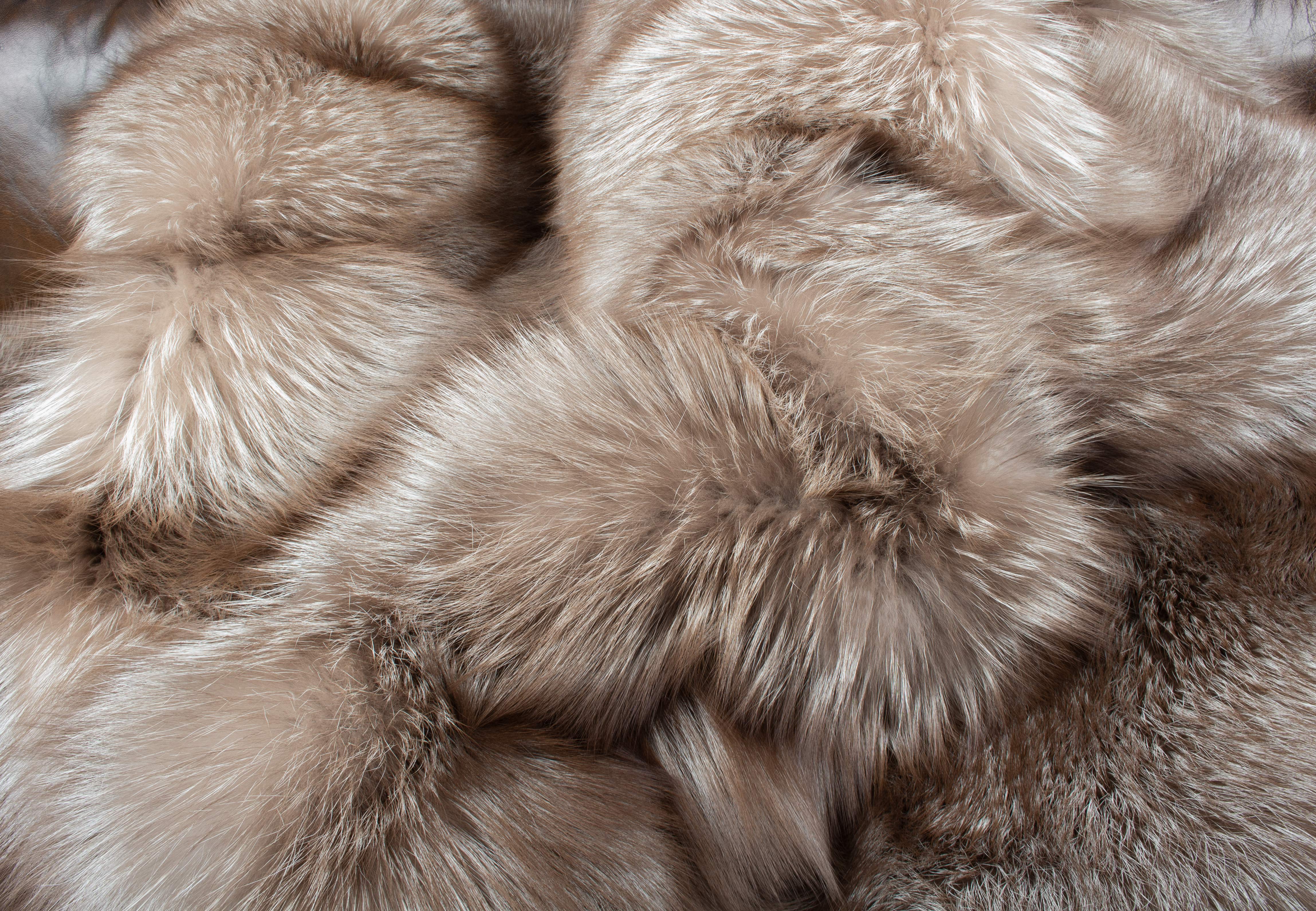 6-4803-Amber-Fuchs-Felldecke-Echtfell-Decke-Natur-Decke Amber Fox Fur Blanket