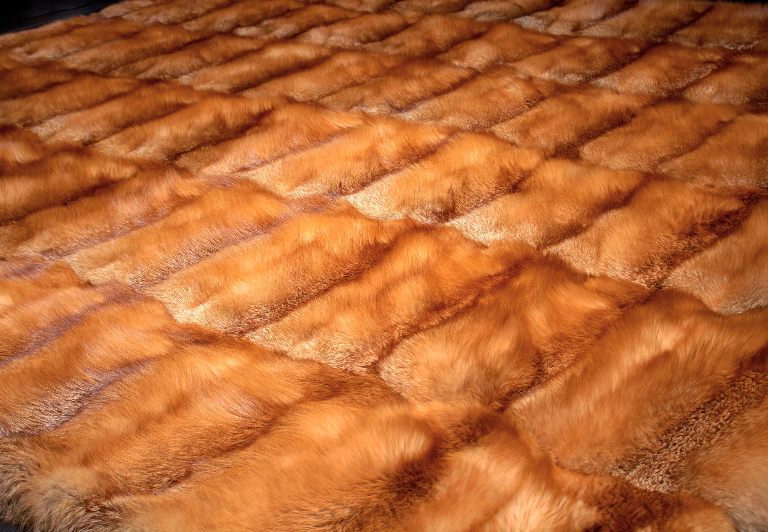 Canadian Red Fox Fur Carpet in XXL