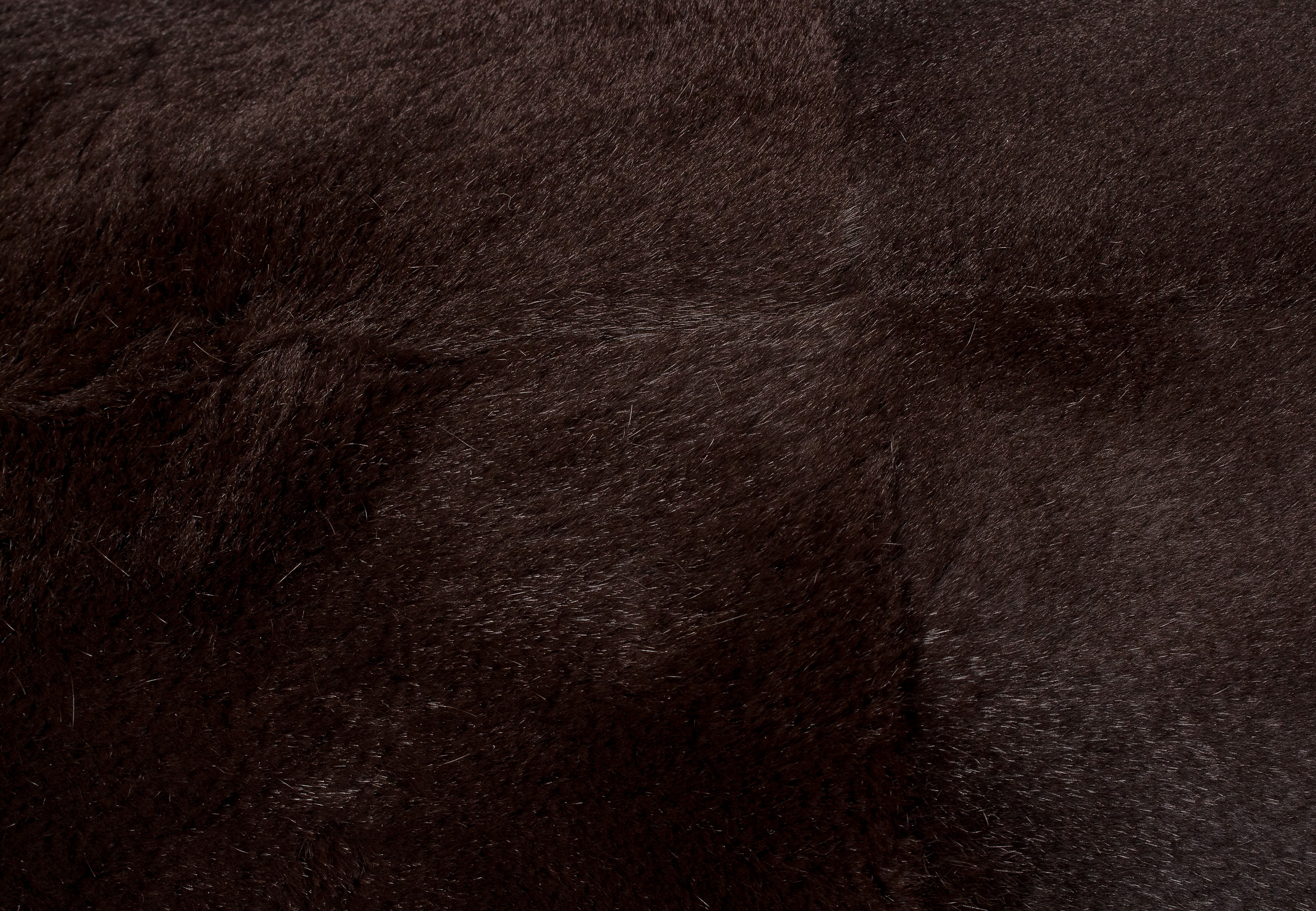 Dark-brown Rabbit Fur Pillow sheared