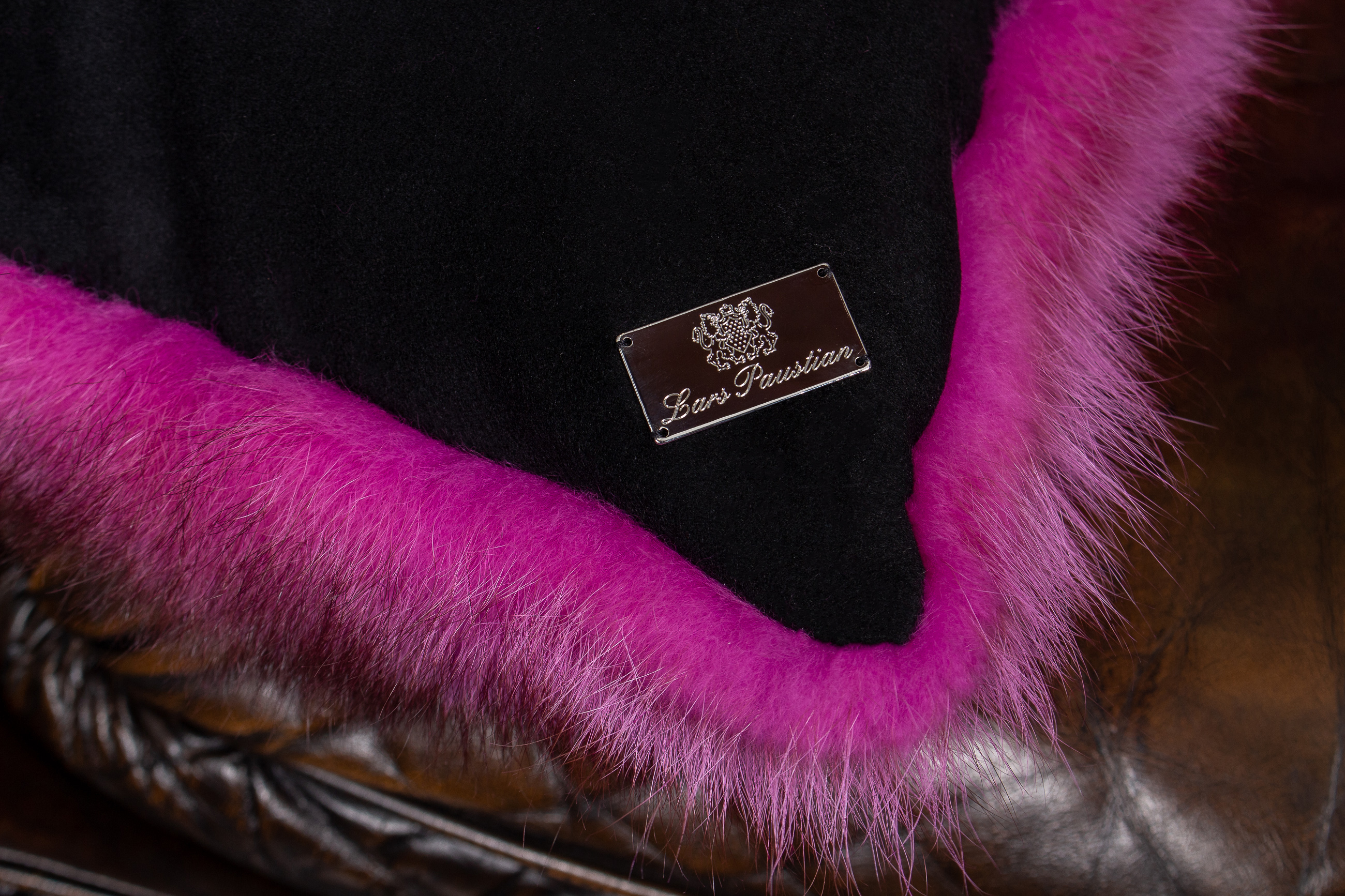 Pink Raccoon Fur Pillow - Real Fur