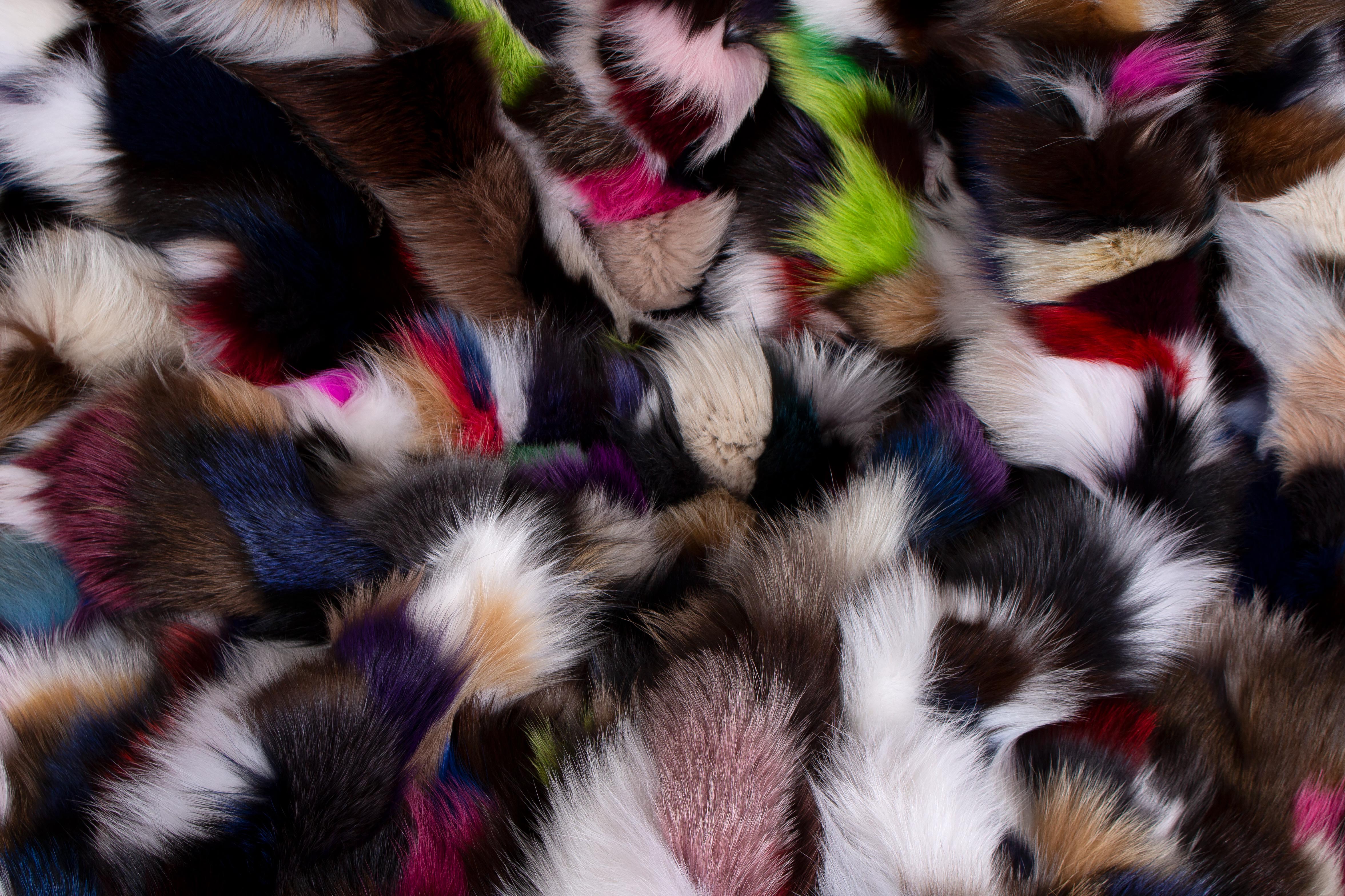 Multicolor Fur Blanket from Blue Fox Pieces