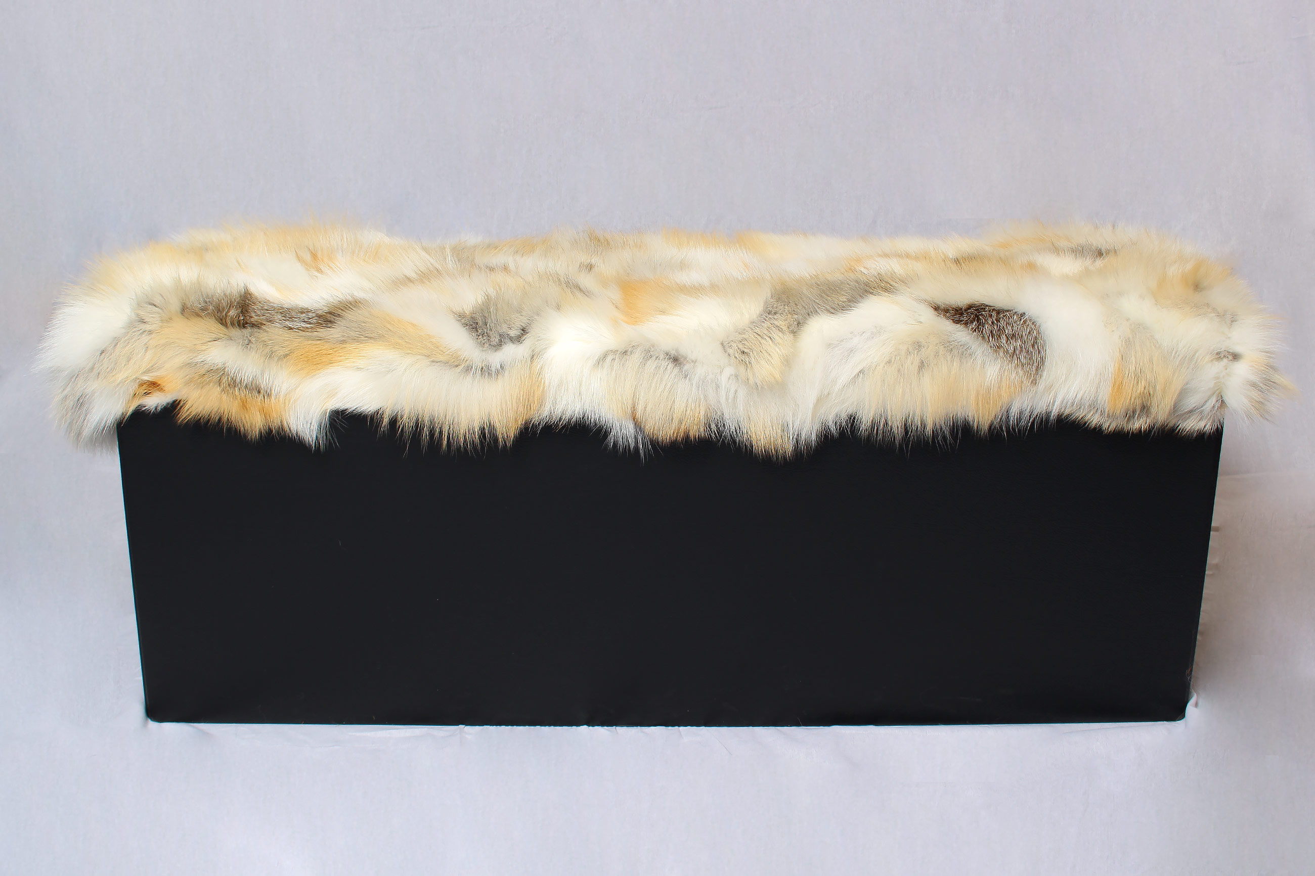 Genuine Golden Fox Fur Ottoman