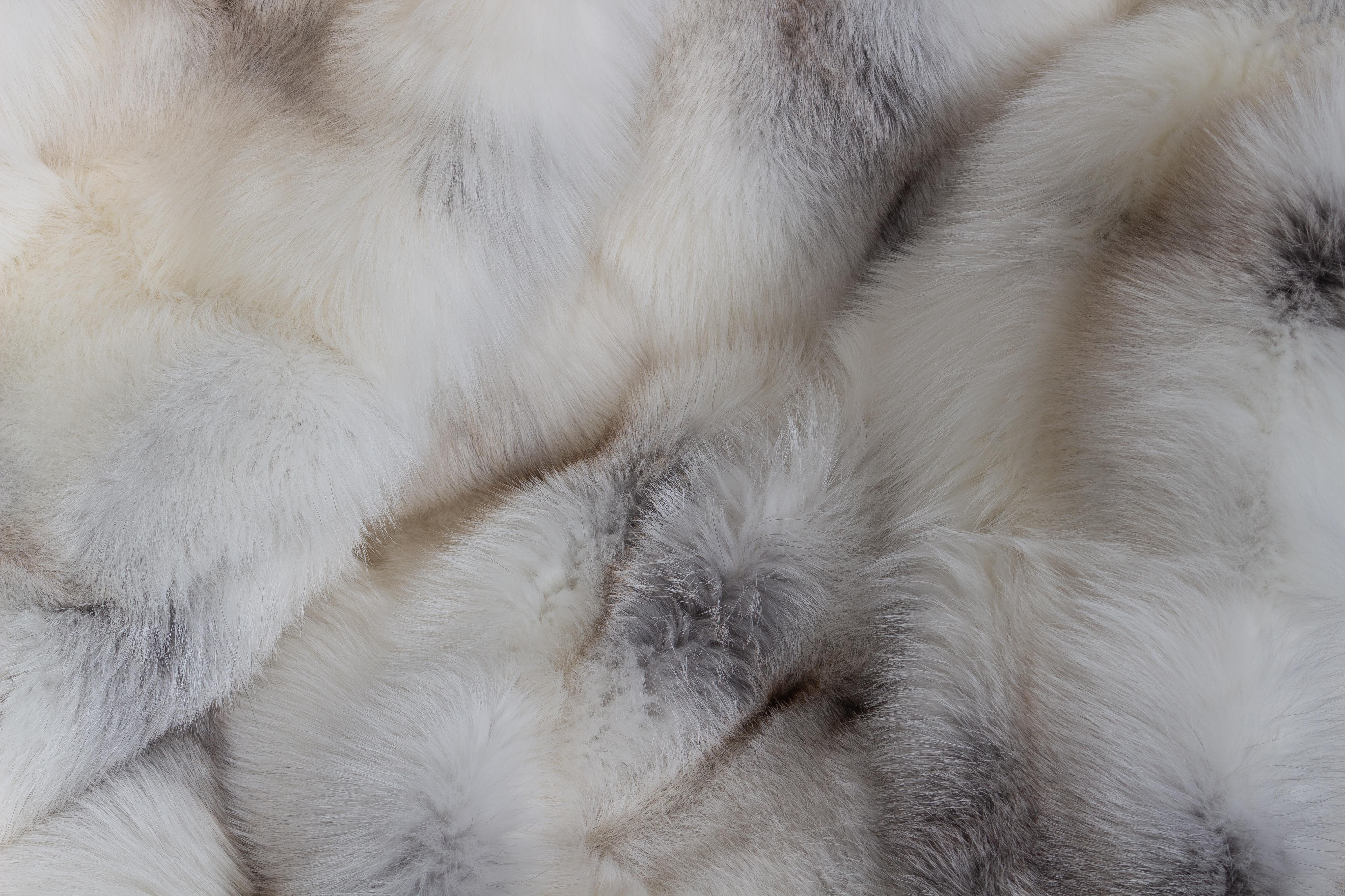 Large Fawnlight Fox Fur Blanket - Light Type