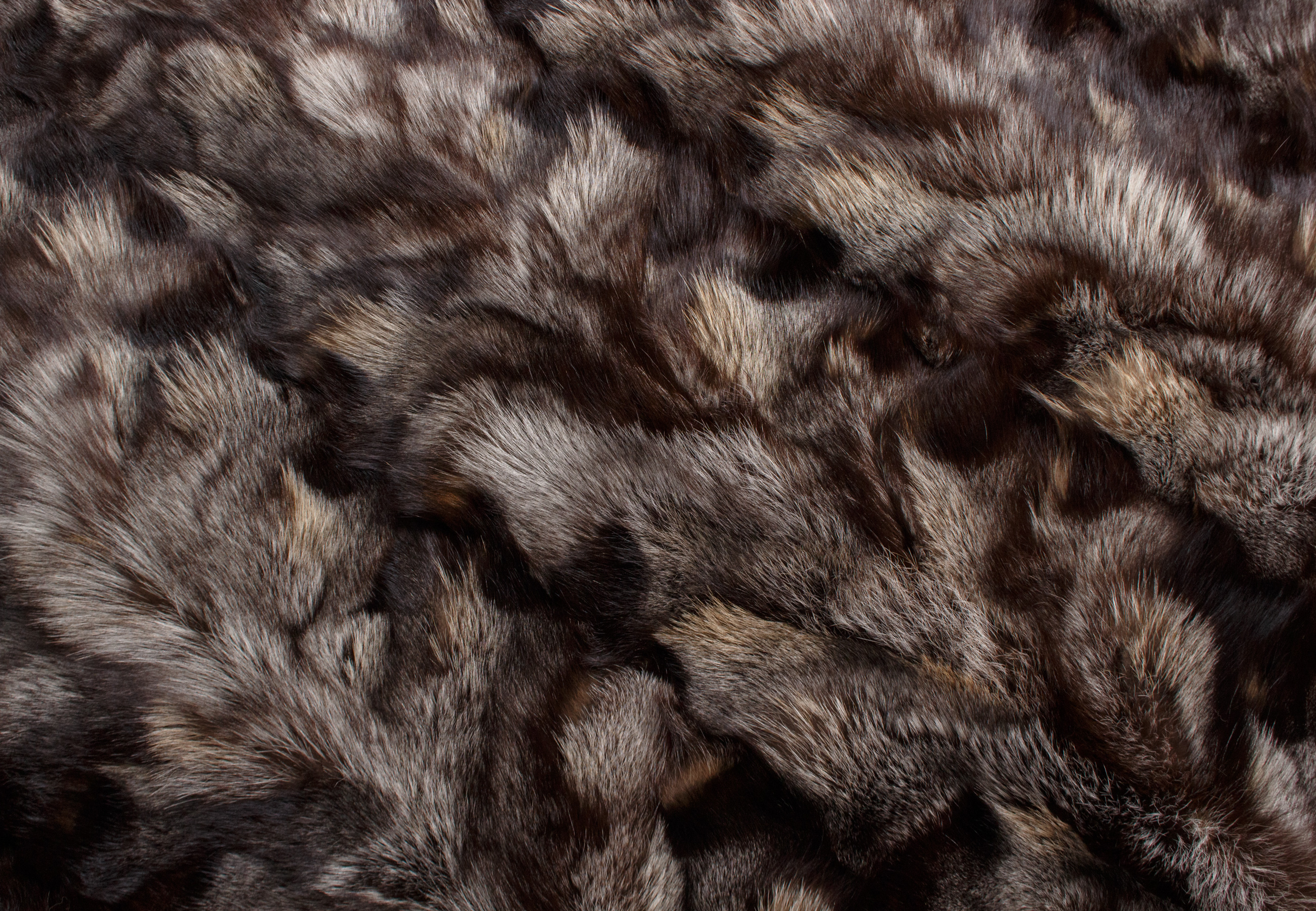 Golden Cross Fox Sides Fur Carpet