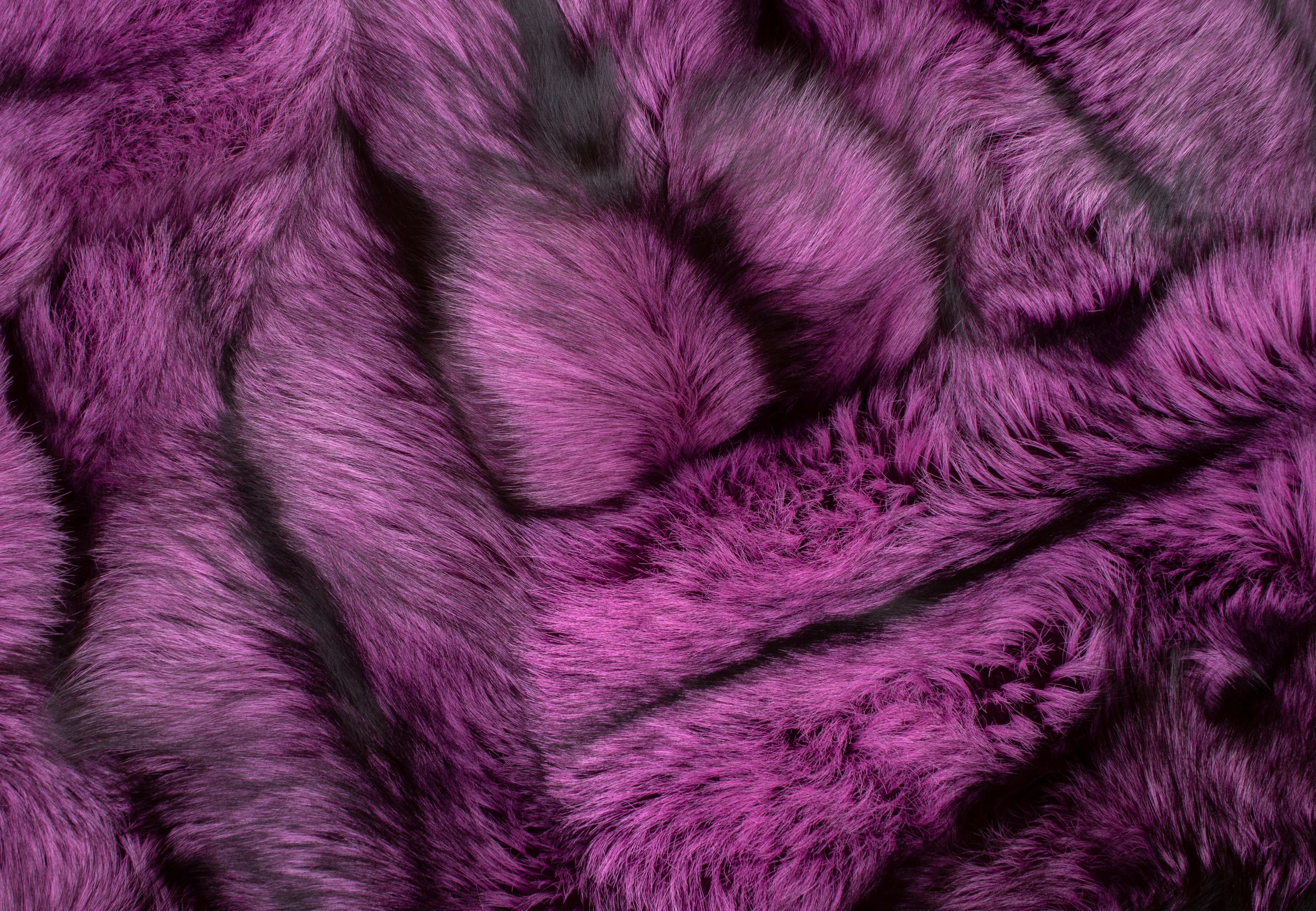 Silver Fox Rug in purple