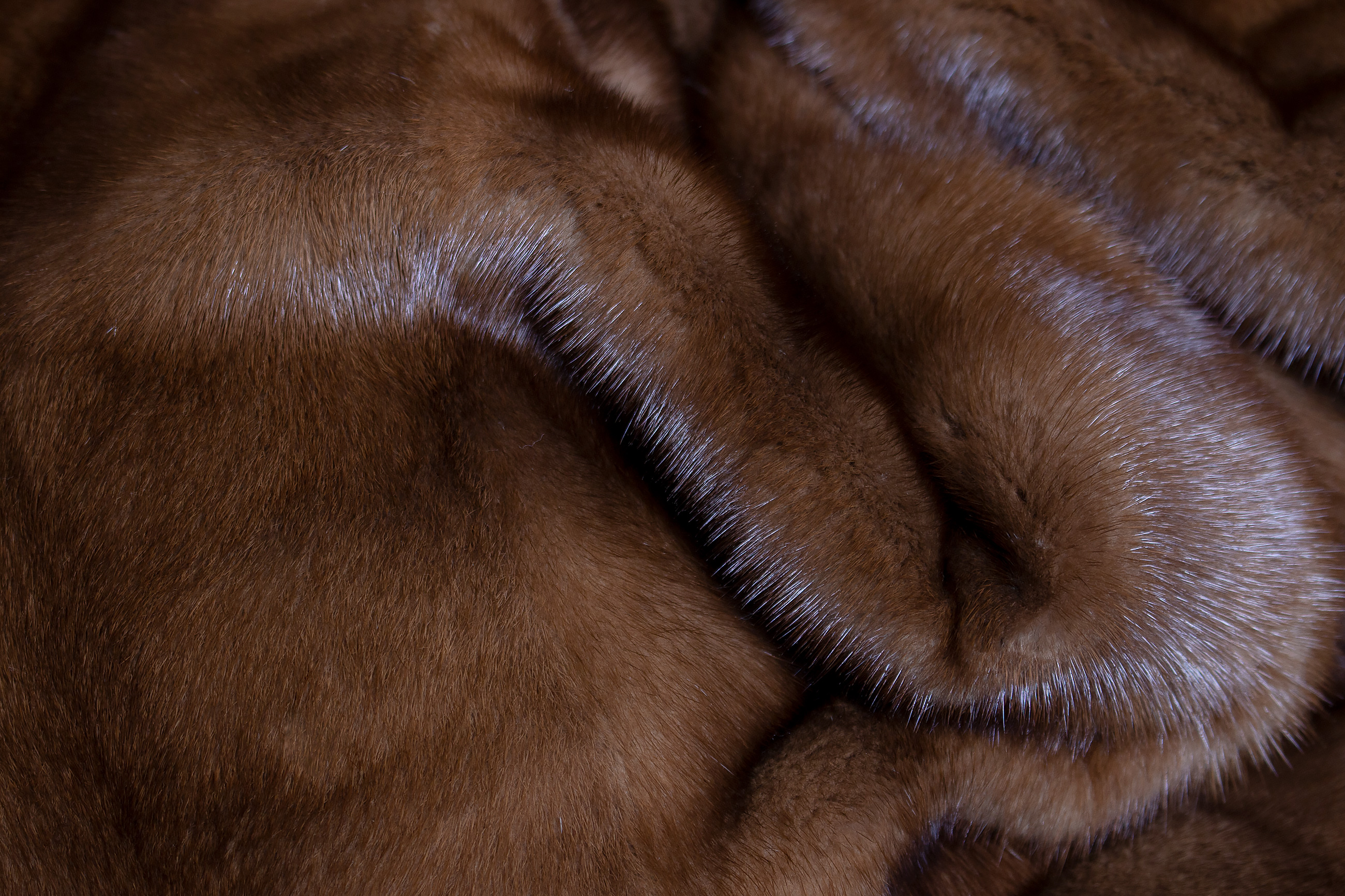 Large Genuine Mink Fur Throw with Cashmere Lining