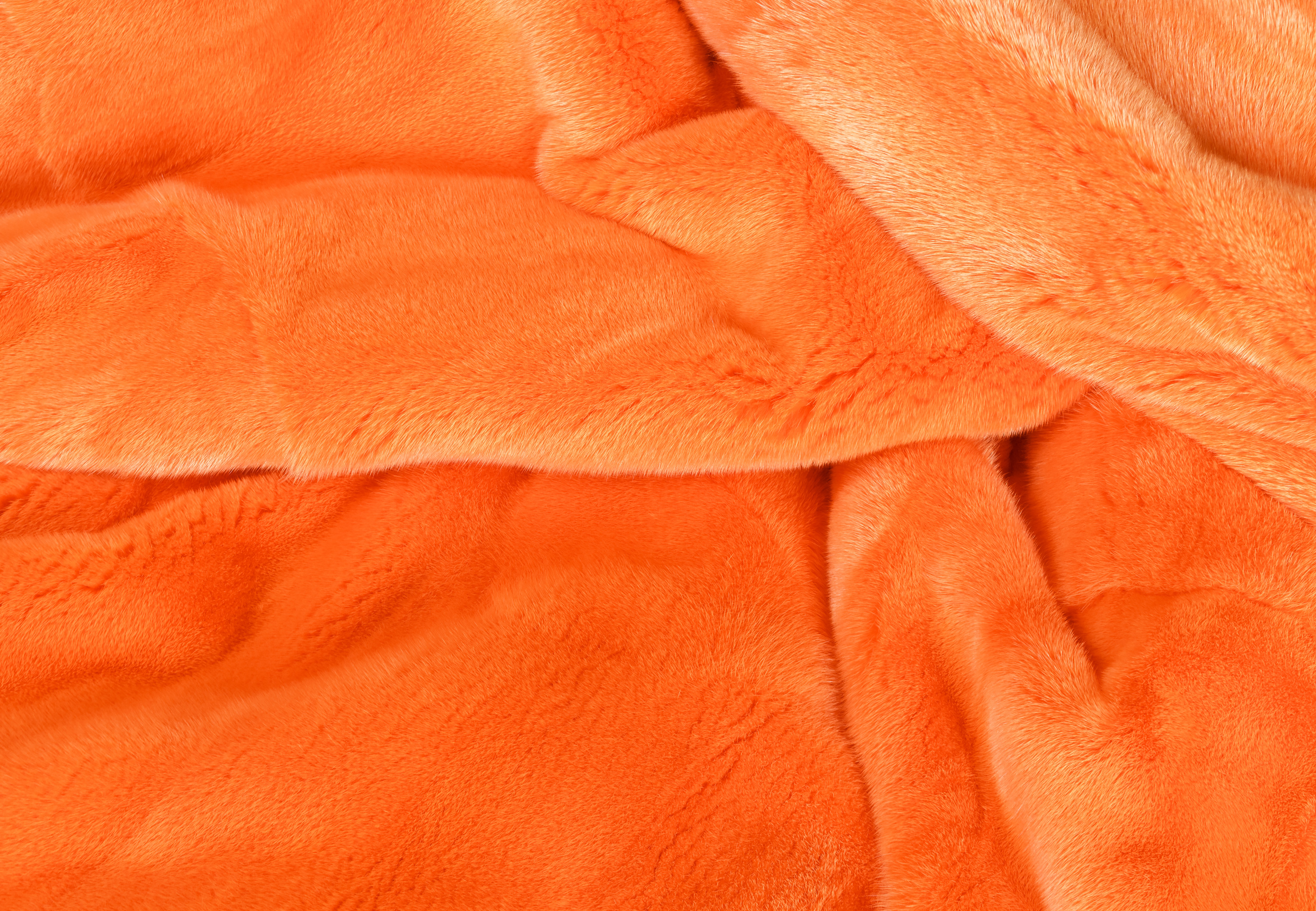 Real Mink Fur Blanket in Apricot Real Mink Fur Blanket in Apricot