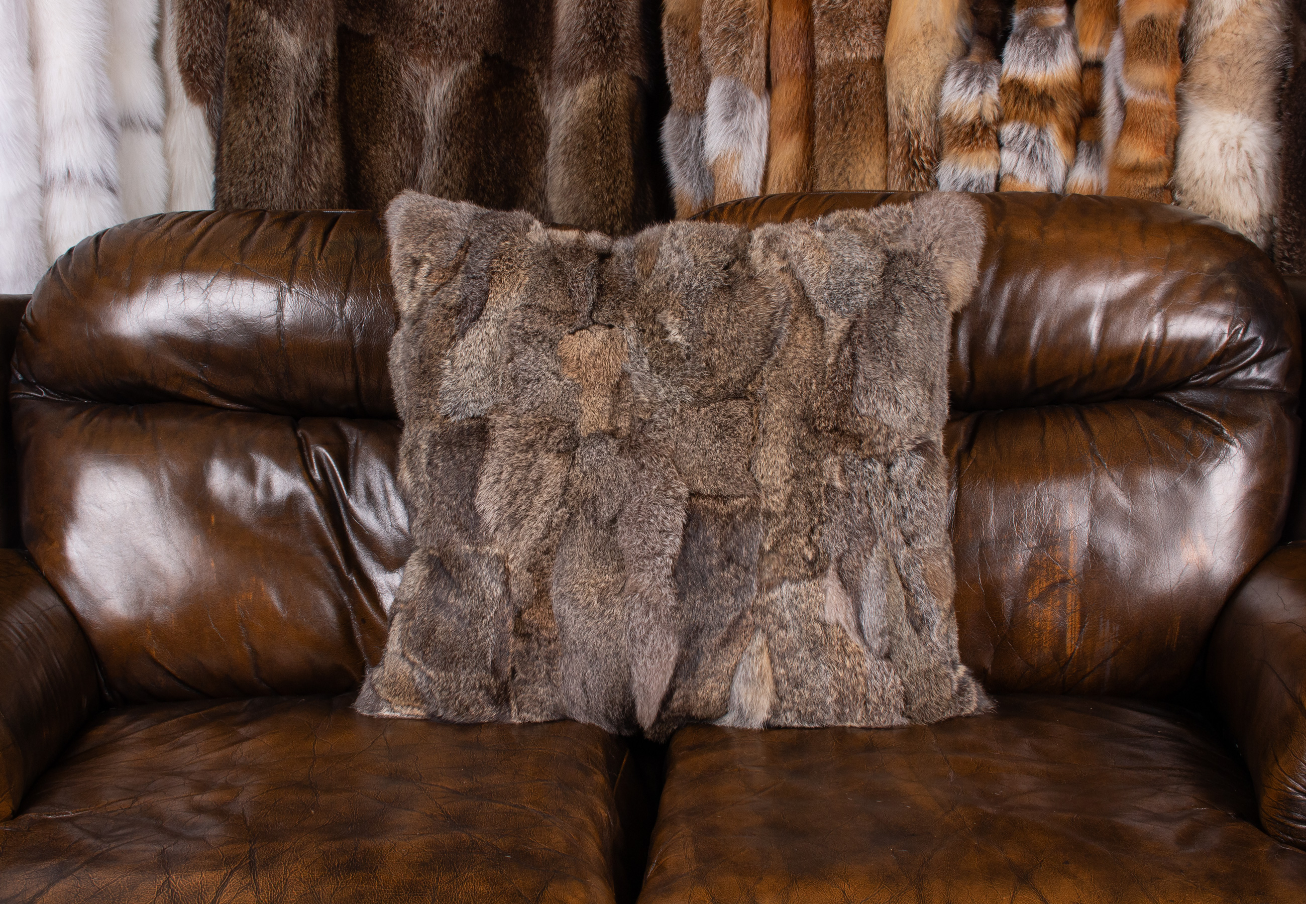 Rabbit Fur Cushion Patch Rabbit Fur Cushion Patch