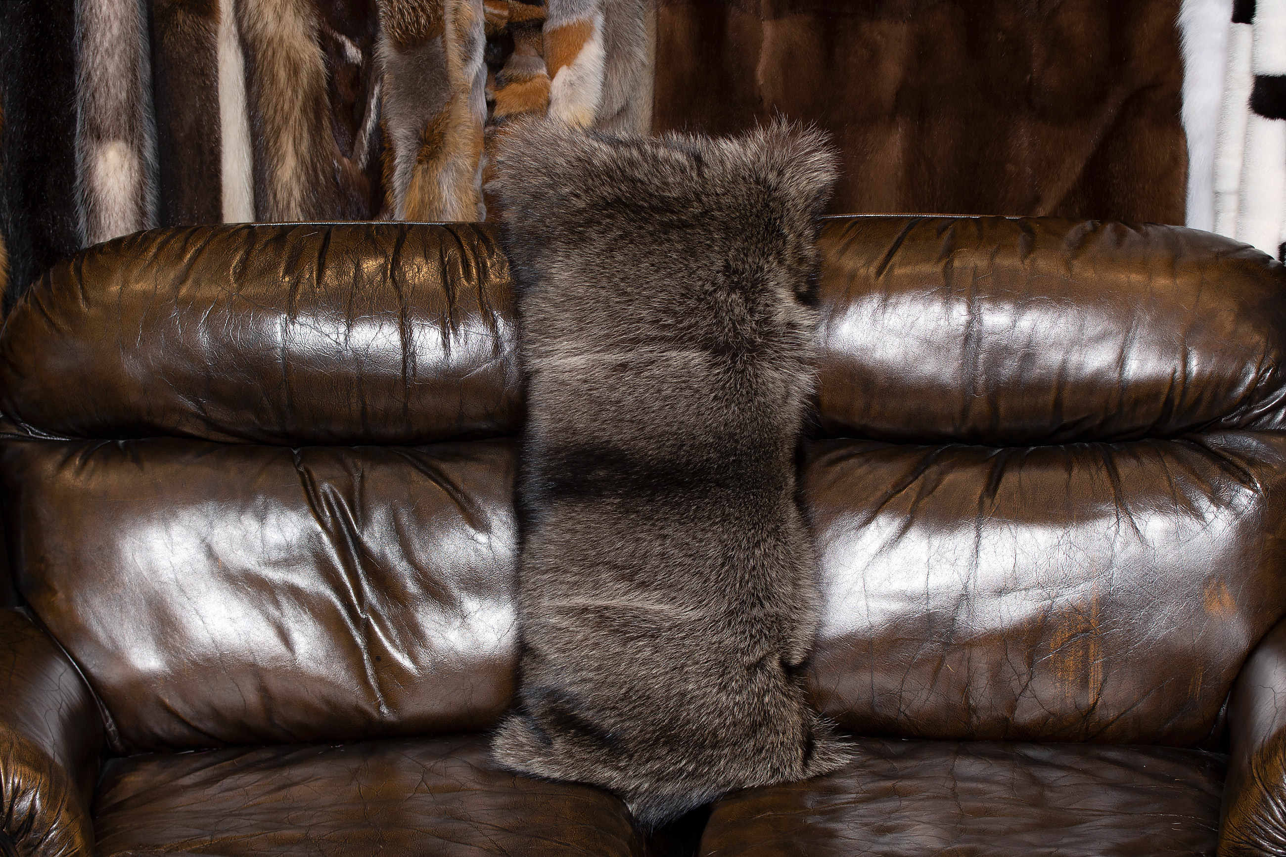 Genuine Raccoon Fur Pillow