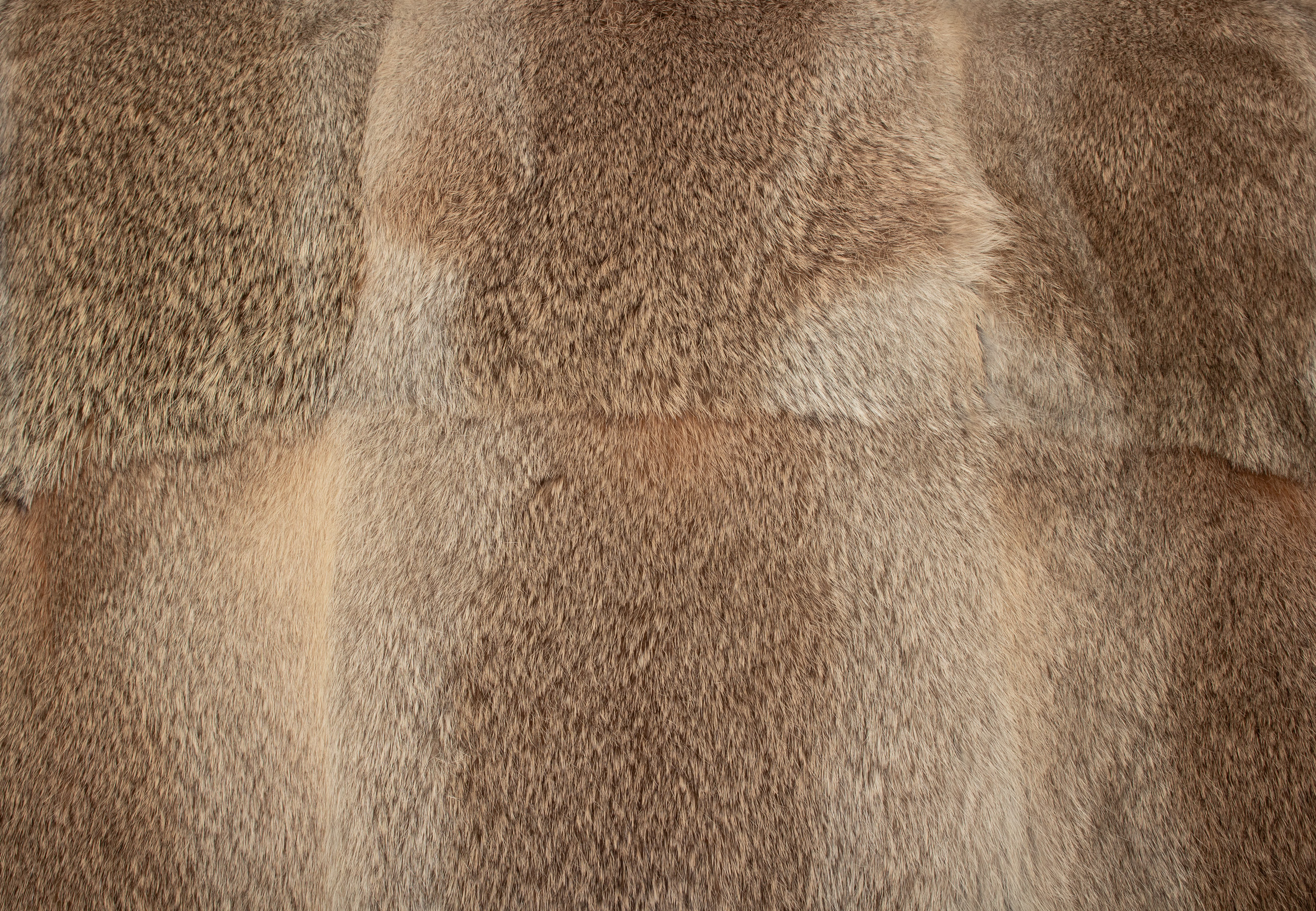 Real Rabbit Fur Pillow in natural color - Brown Type