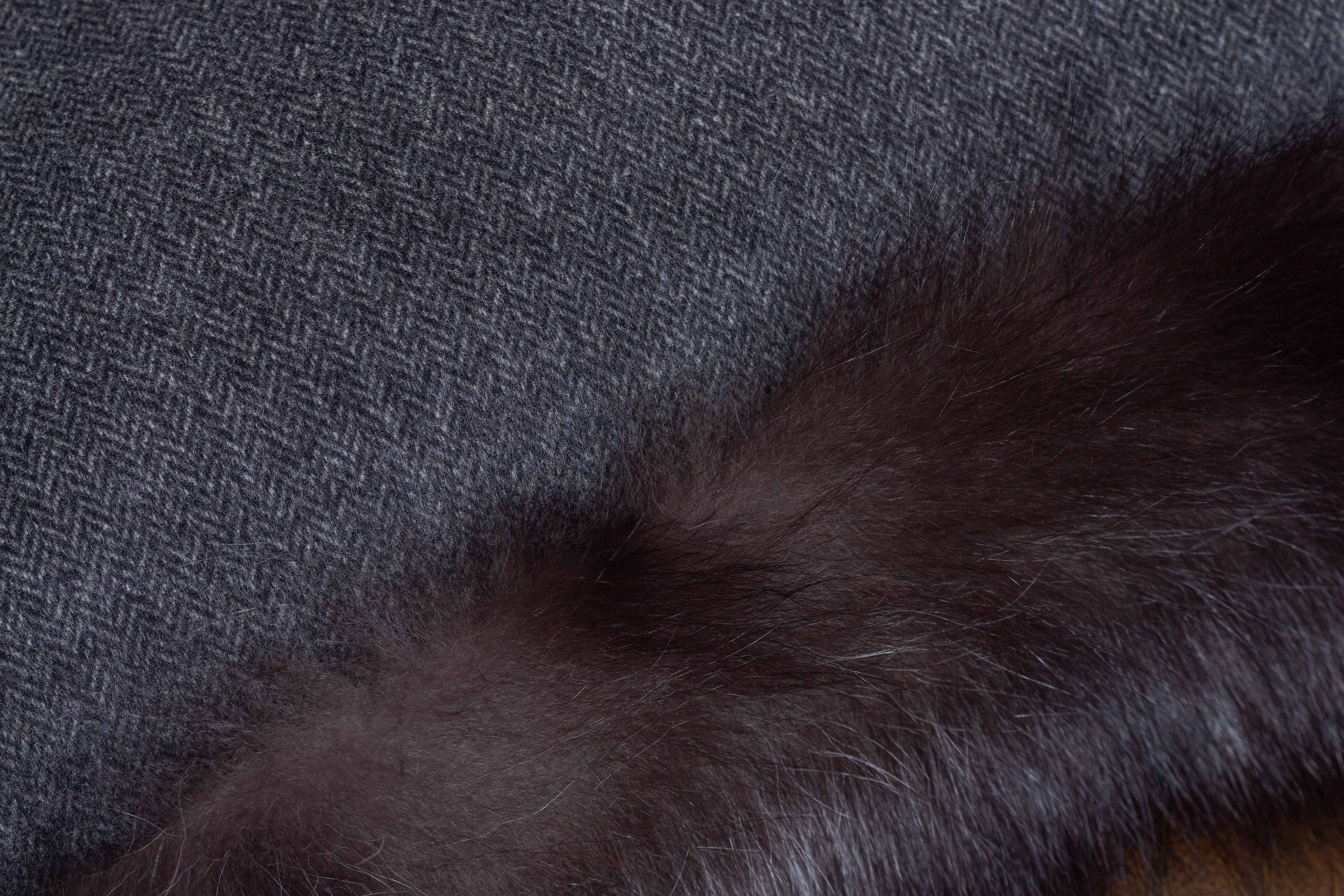 Silver Fox Fur Cushion