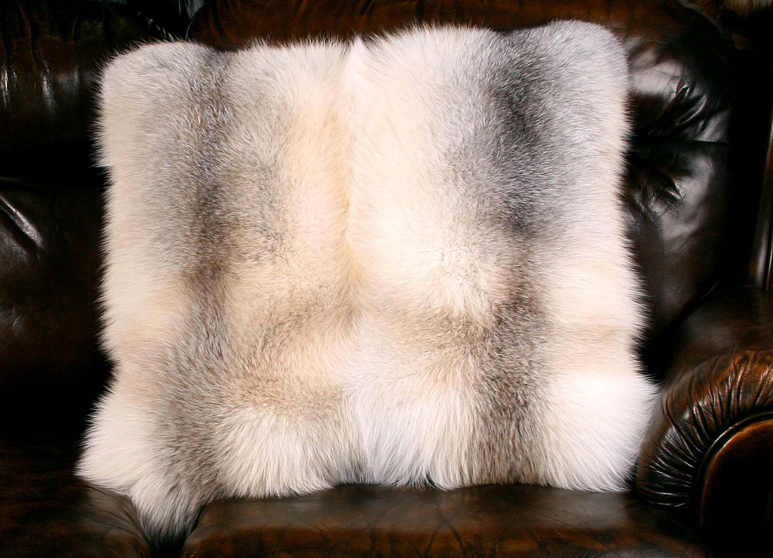 Fawn Light Fox Fur Pillow (SAGA Fur)