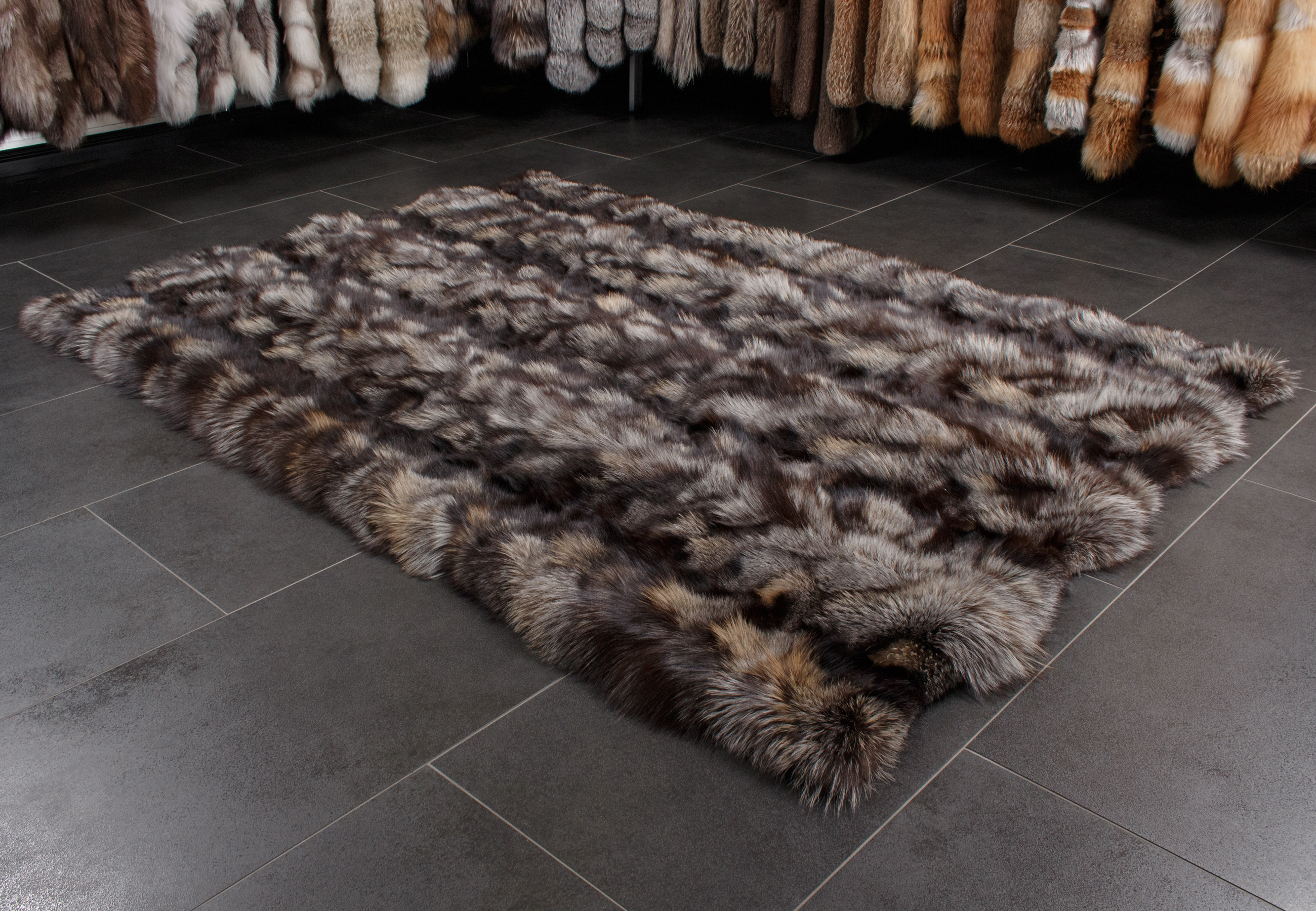 Golden Cross Fox Sides Fur Carpet Golden Cross Fox Sides Fur Carpet