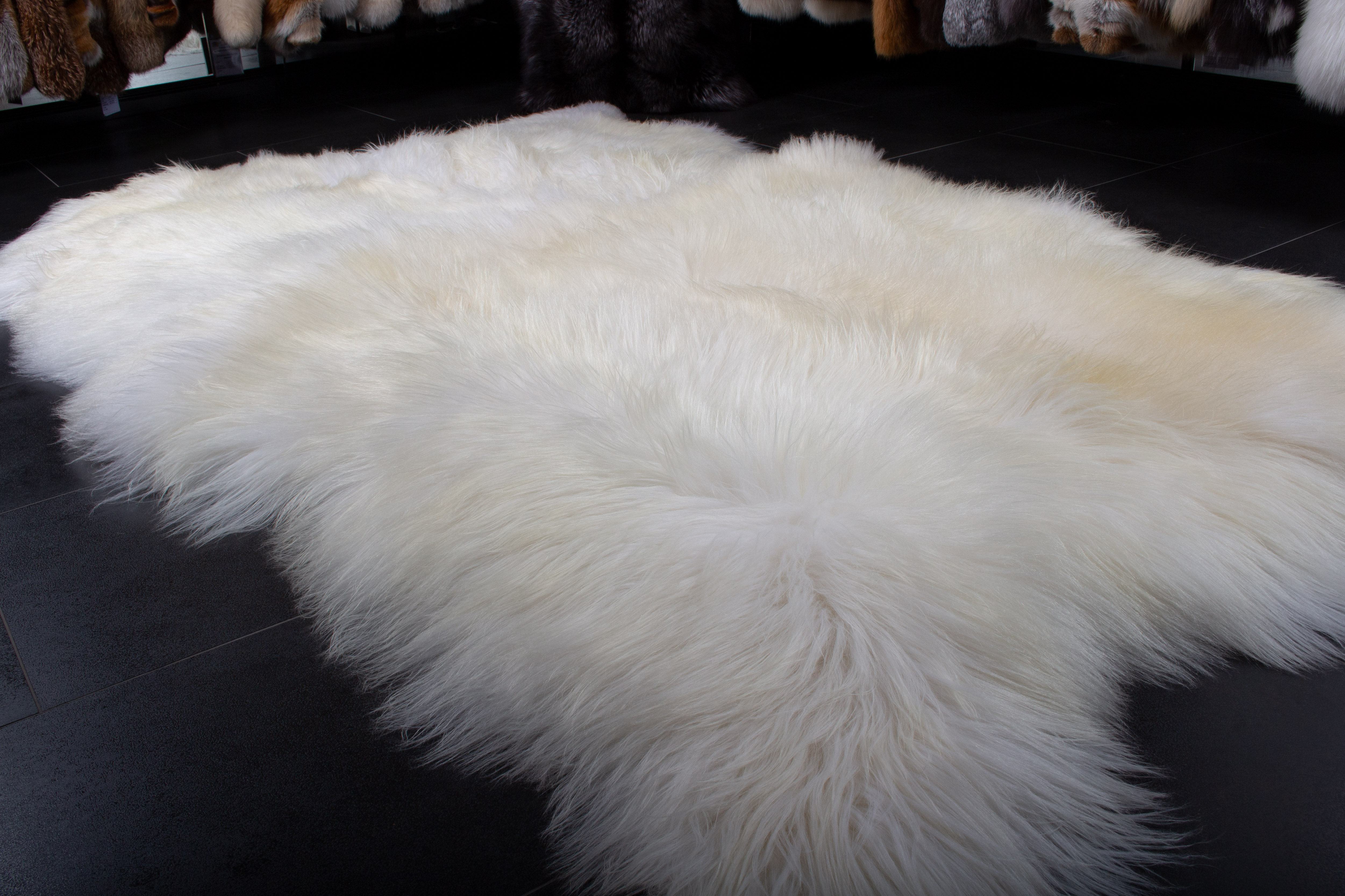 Nordic Lamb Fur Carpet in White