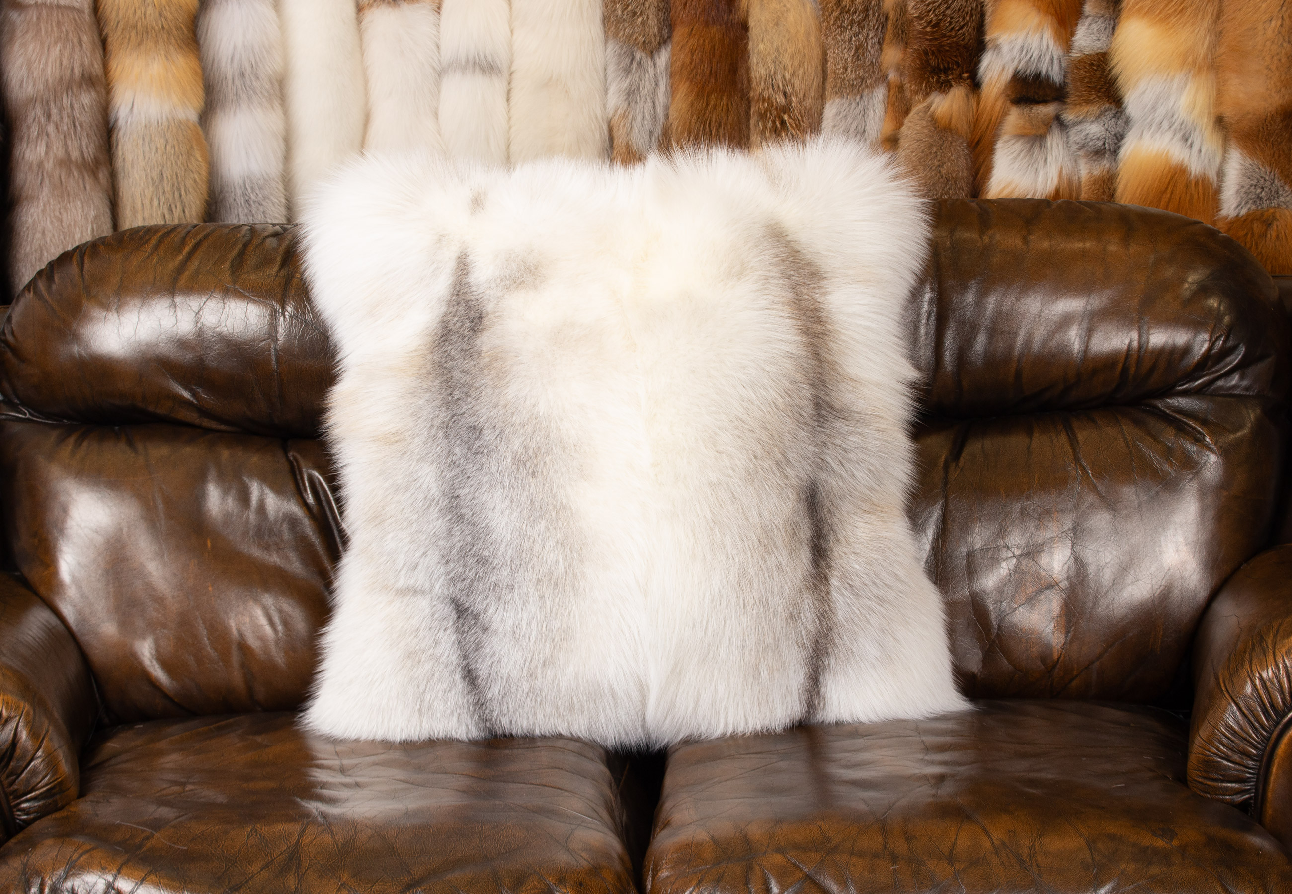 Real Fur Cushion Made with Sun Glo Fox Fur