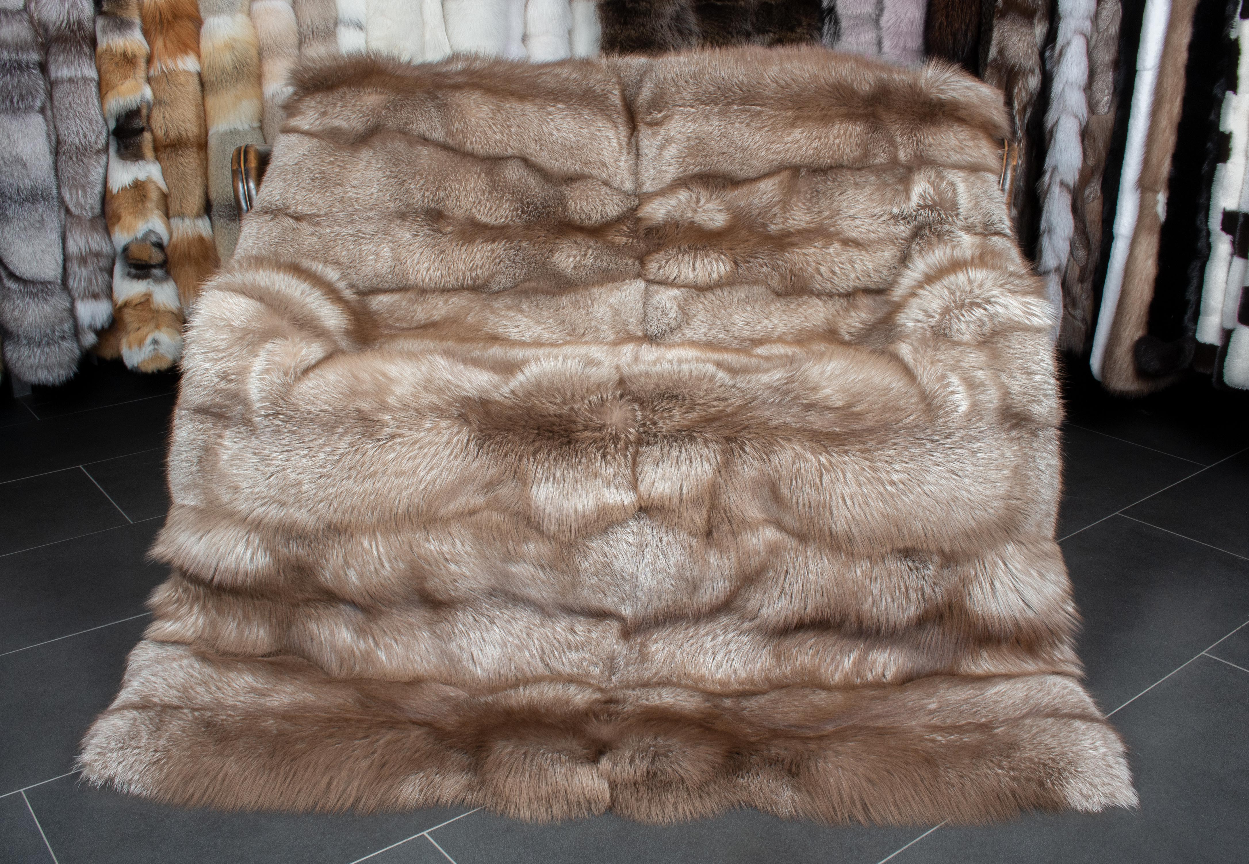 Amber Fox Fur Blanket