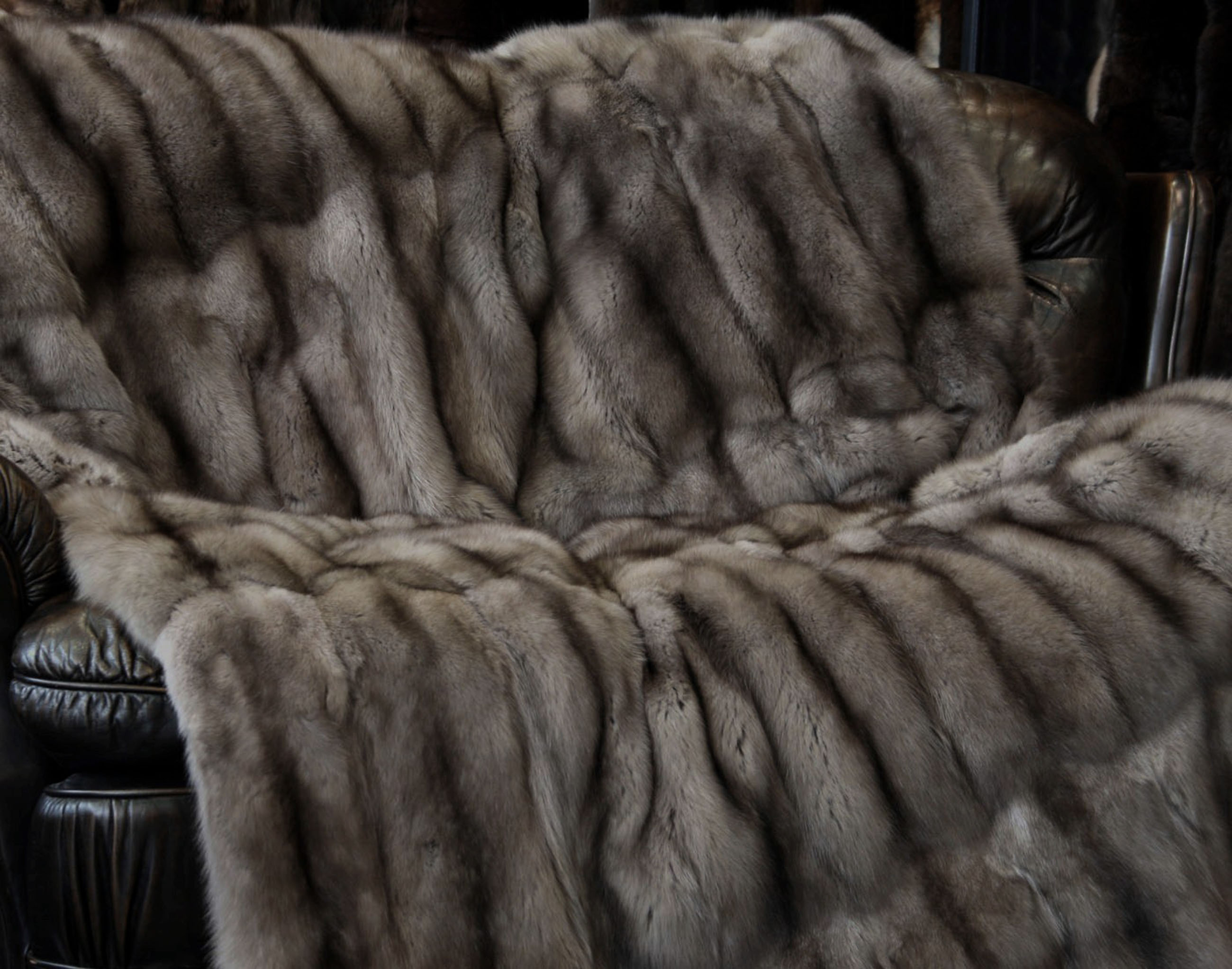 Sable Fur Blanket - Russian Bargusin Sable