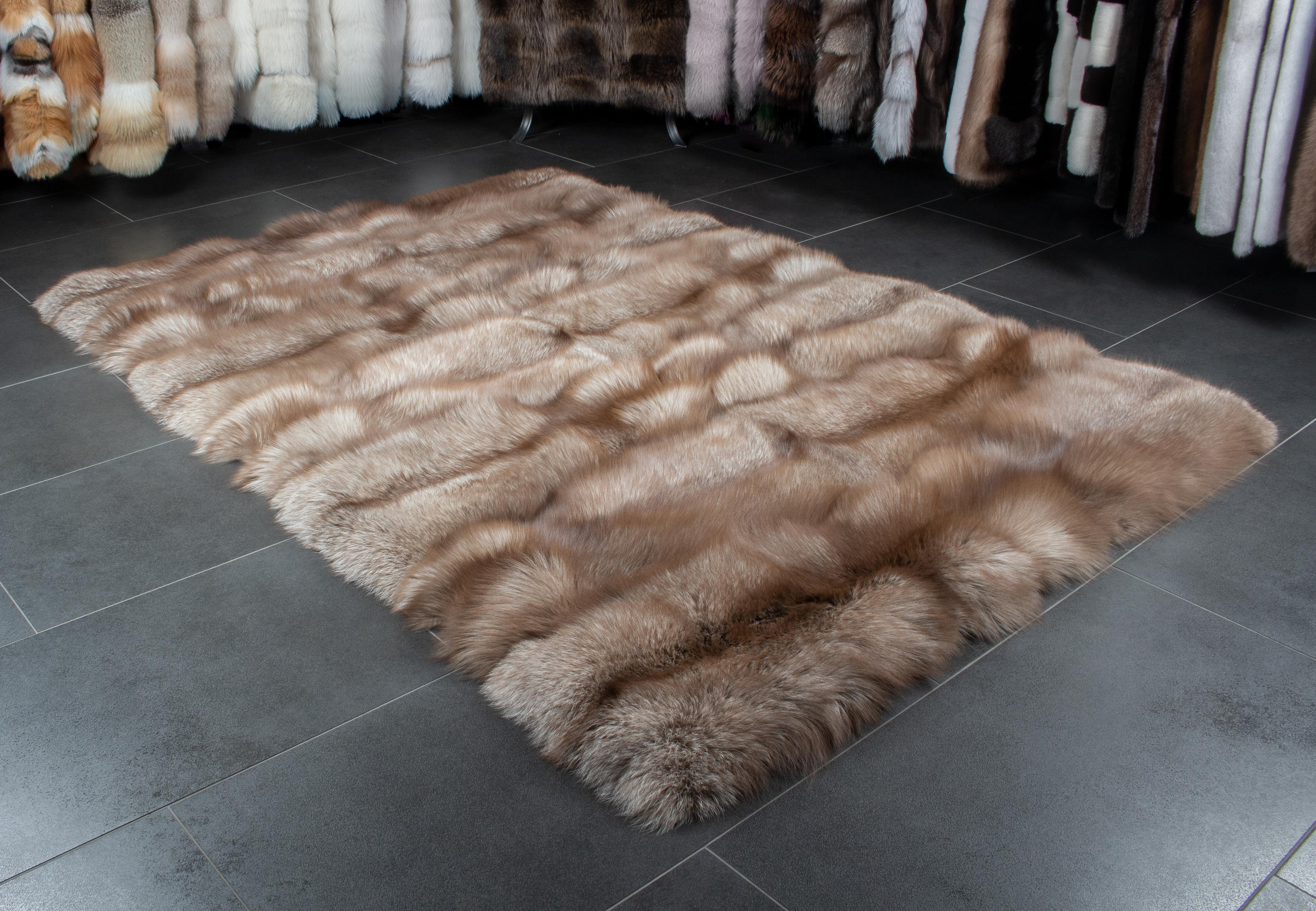 1-4830-Fellteppich-Amberfuchs-Echtfell-Teppich-Naturfell Amber Fox Carpet