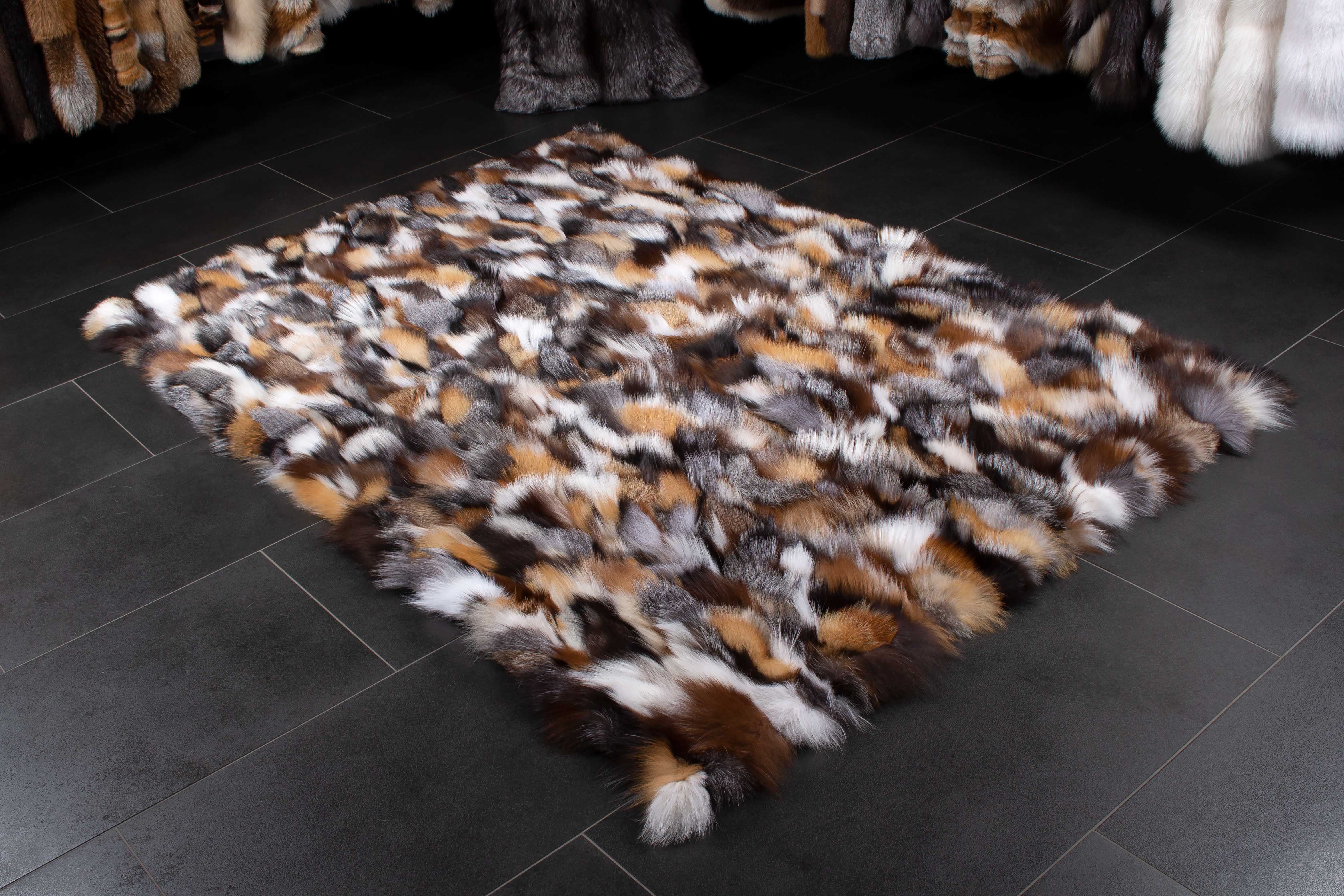 Scandinavian Fox Sides Fur Carpet