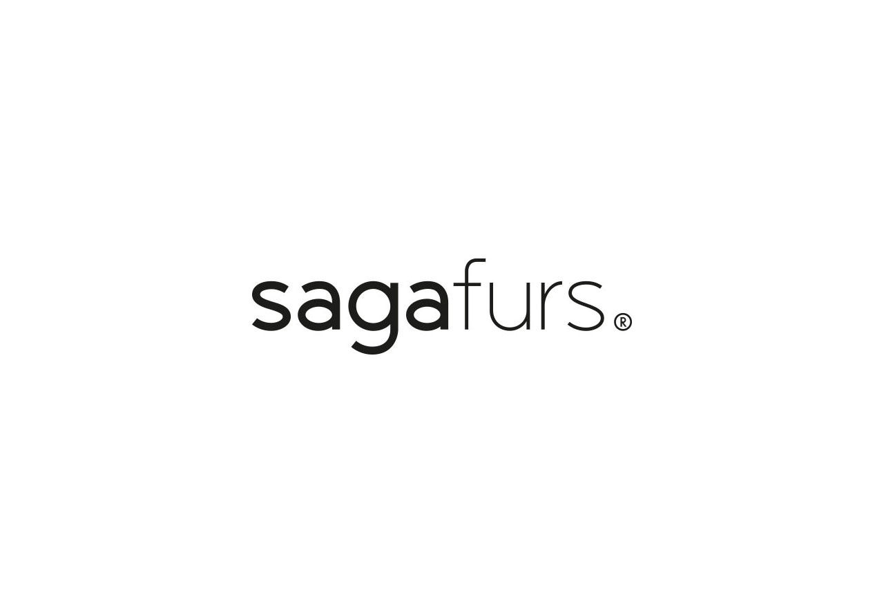 Silver fox fur pillow with - SAGA