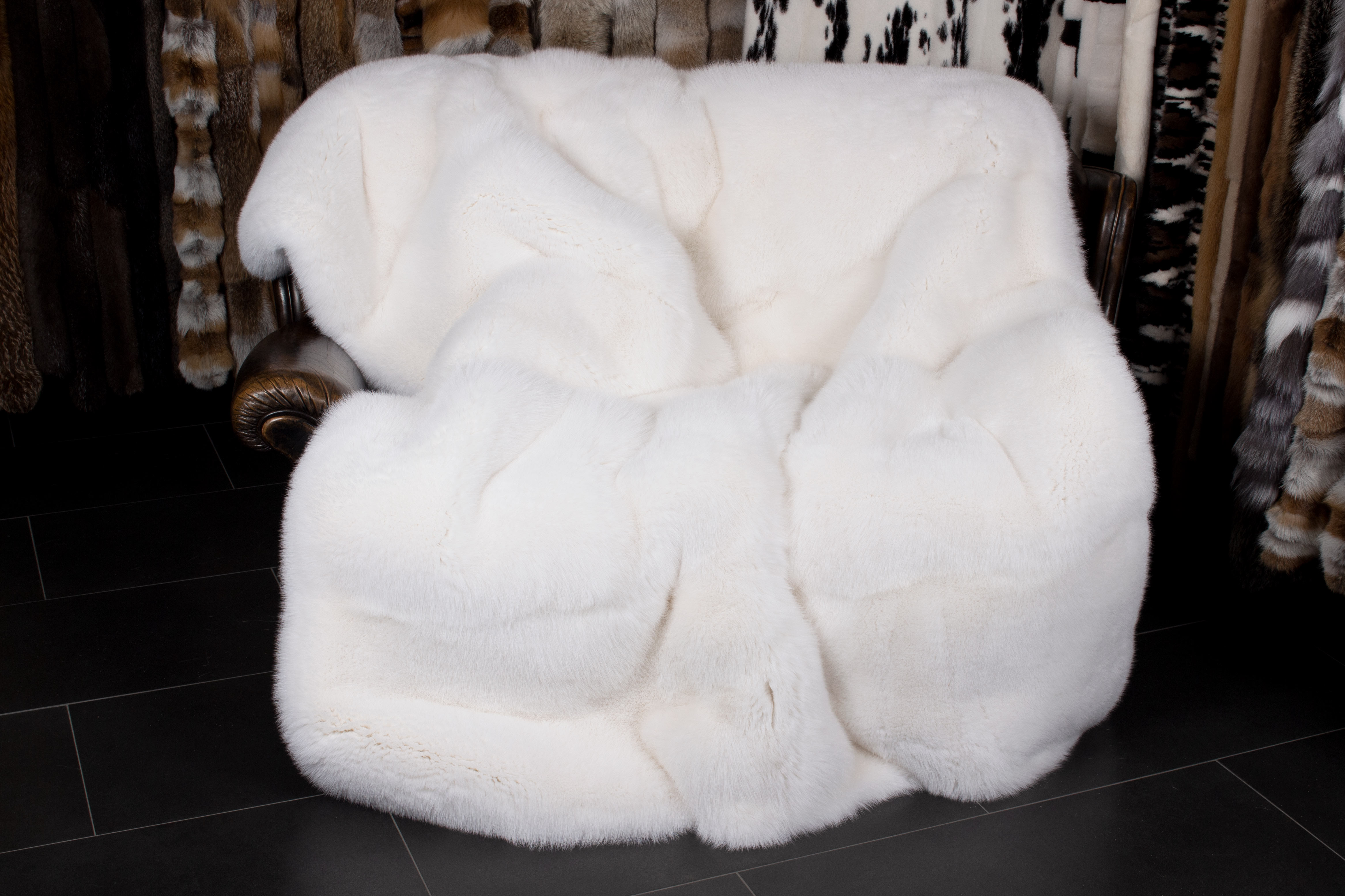 Shadow Fox Fur Throw - Fur On Both Sides