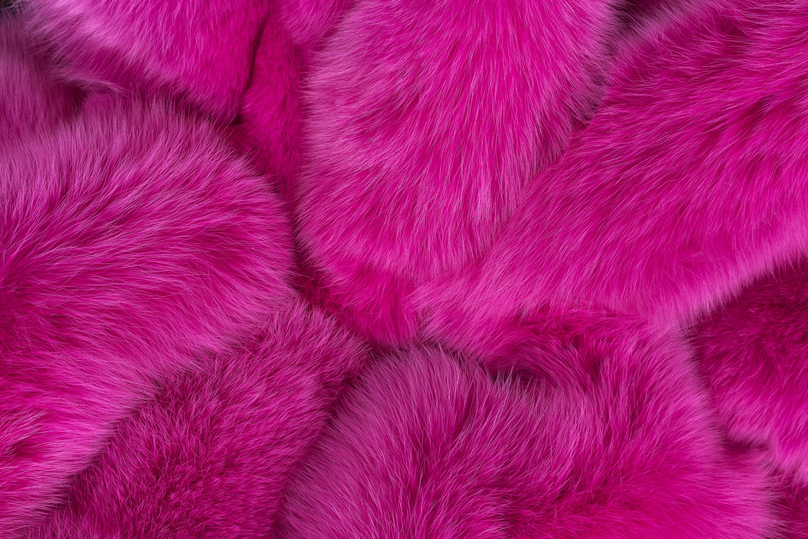 Pink Shadow Fox Fur Pillow