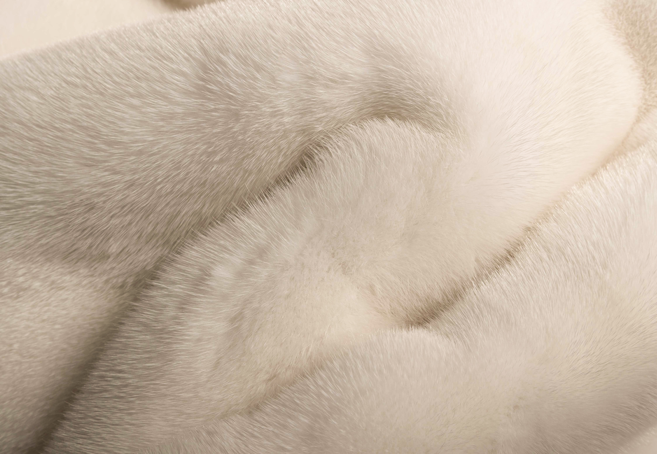 Ivory Mink Fur Blanket - Real Fur