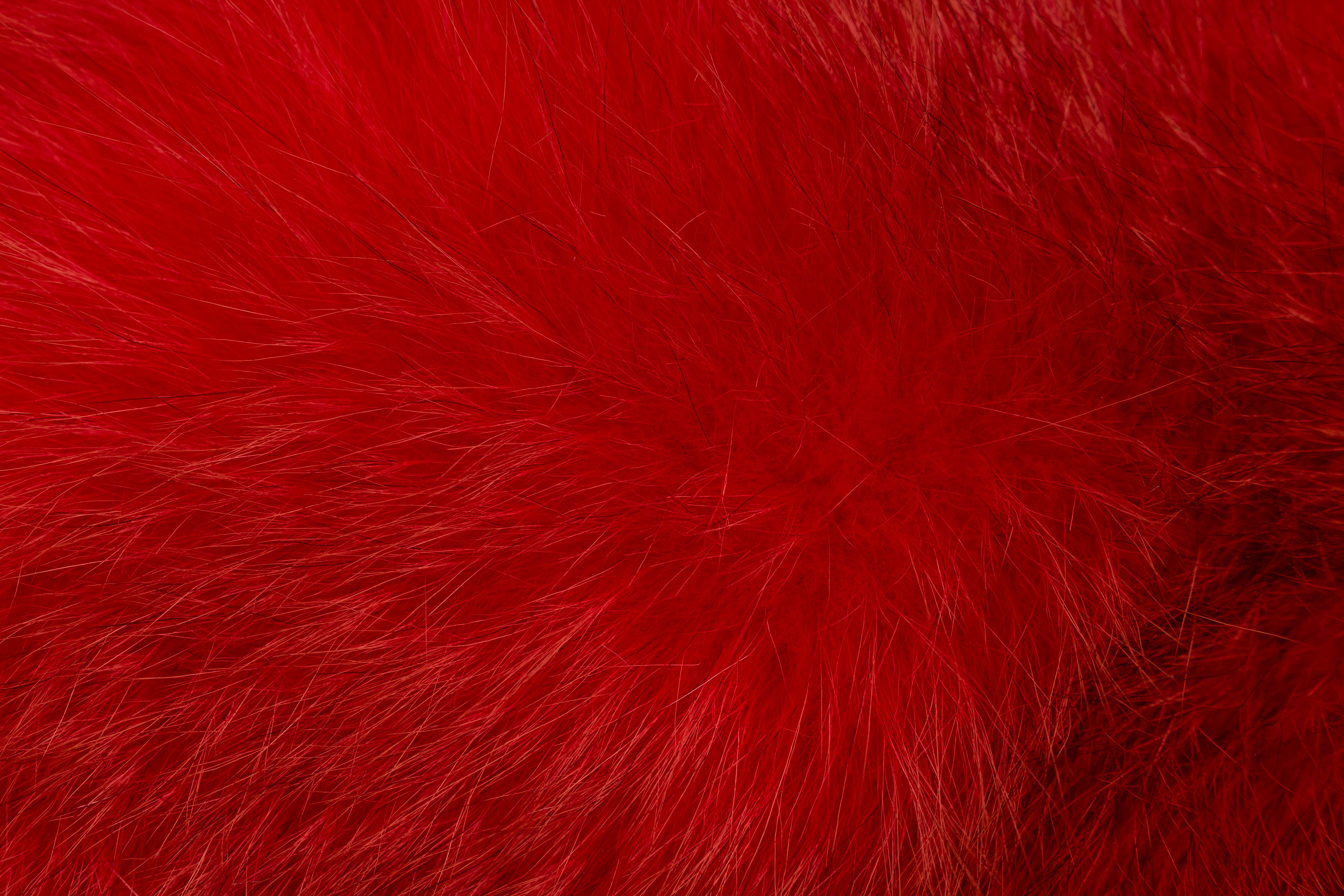 European Red Fox Fur Pillow in Red