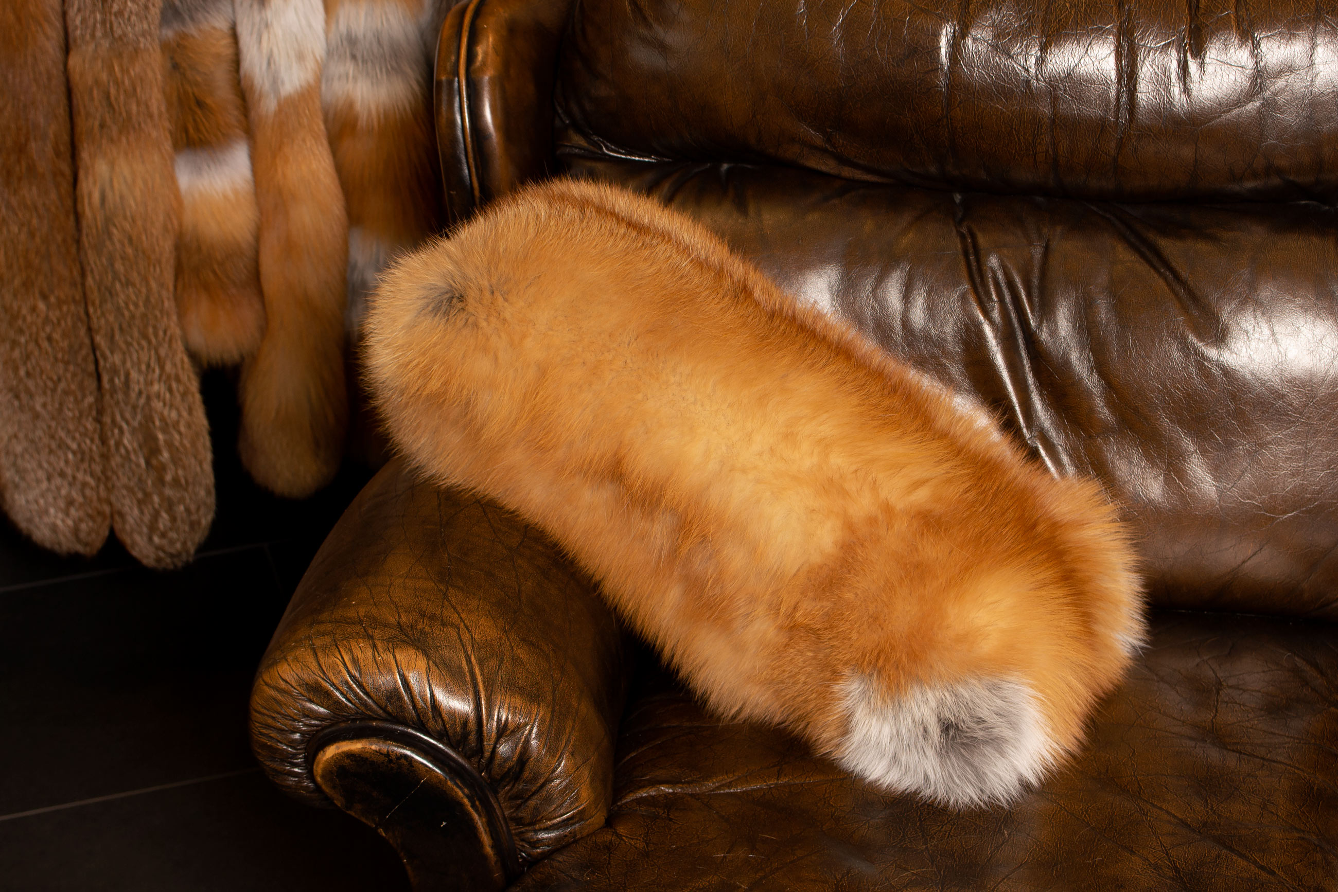 Canadian Red Fox Fur Pillow - Double Sided Real Fur