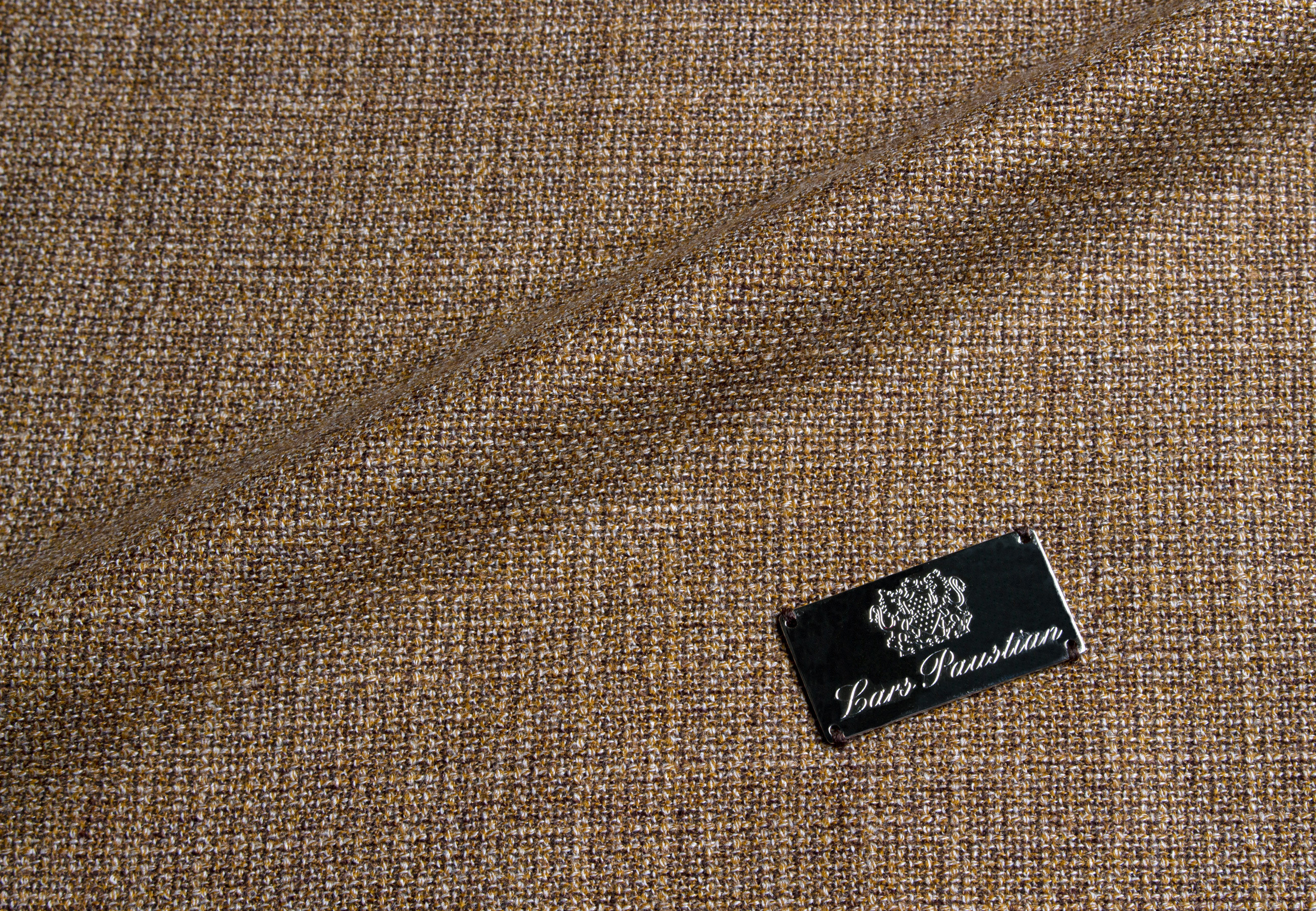 99210-braun-beige-melierte-Wolle-Lars-Paustian-Pelz Cozy Real Fox Fur Blanket - Genuine Smokey Fox Fur