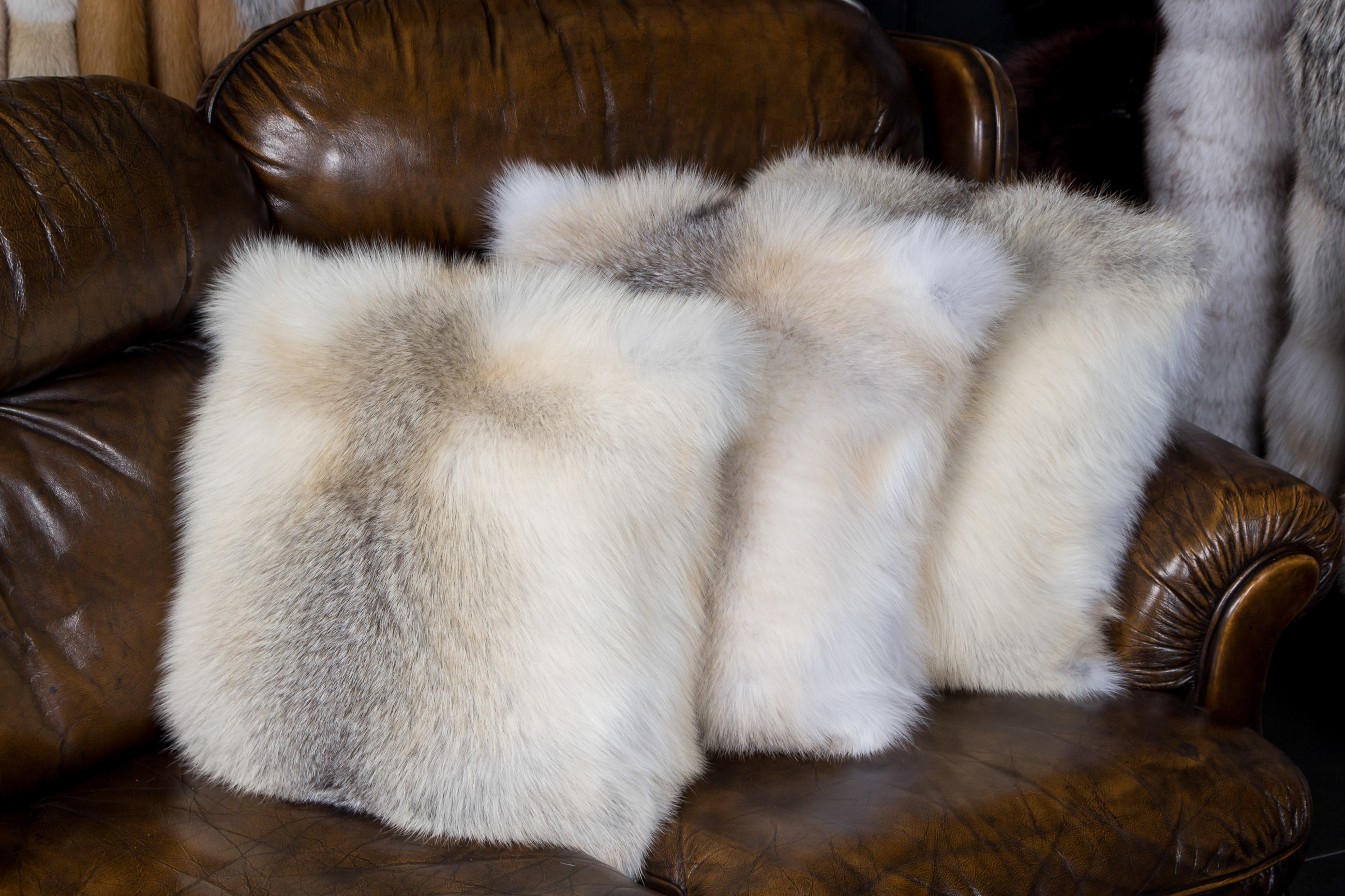 Fawnlight Fox Fur Pillow Single-sided fur