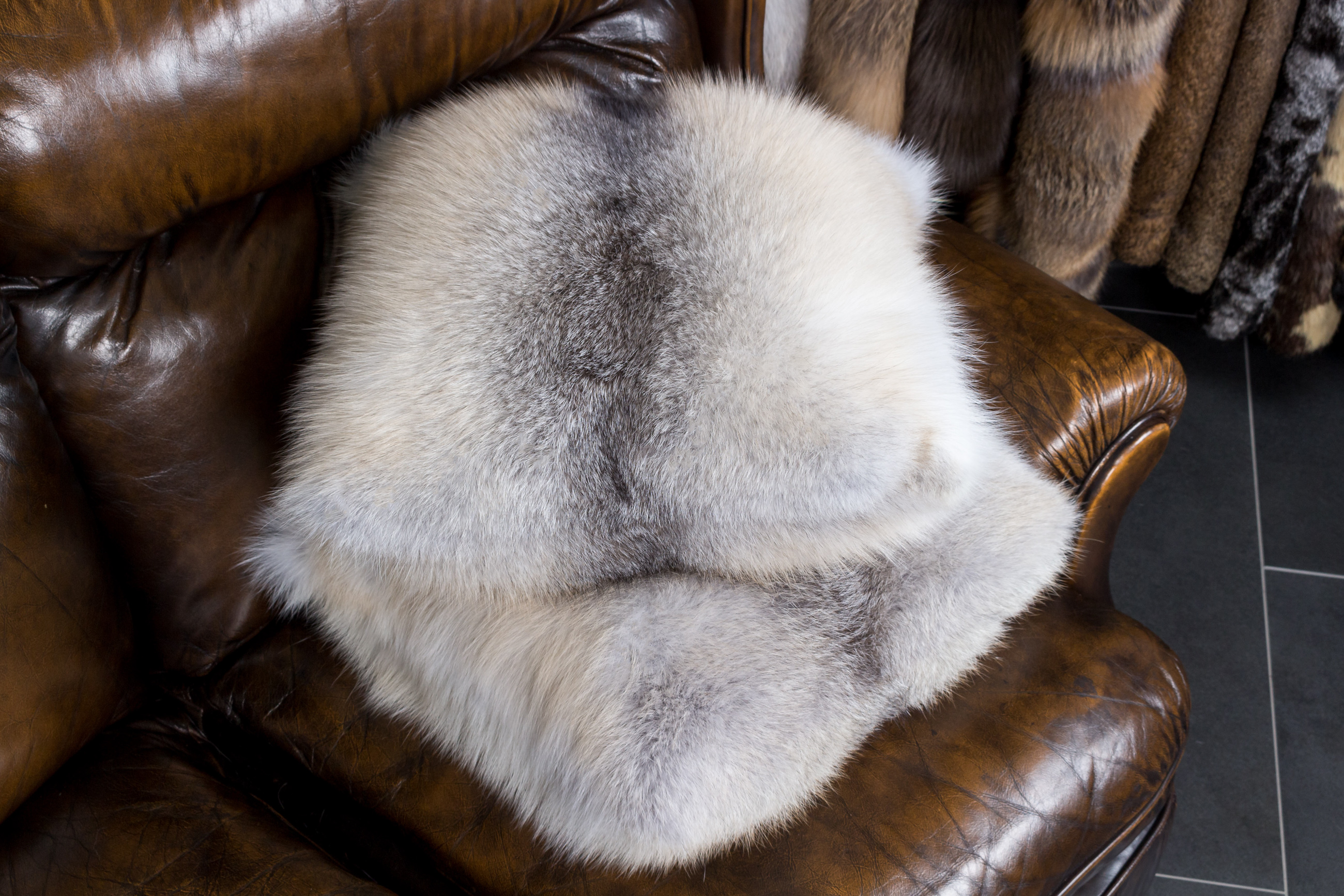 Fawnlight Fox Fur Pillow Fur on both Sides