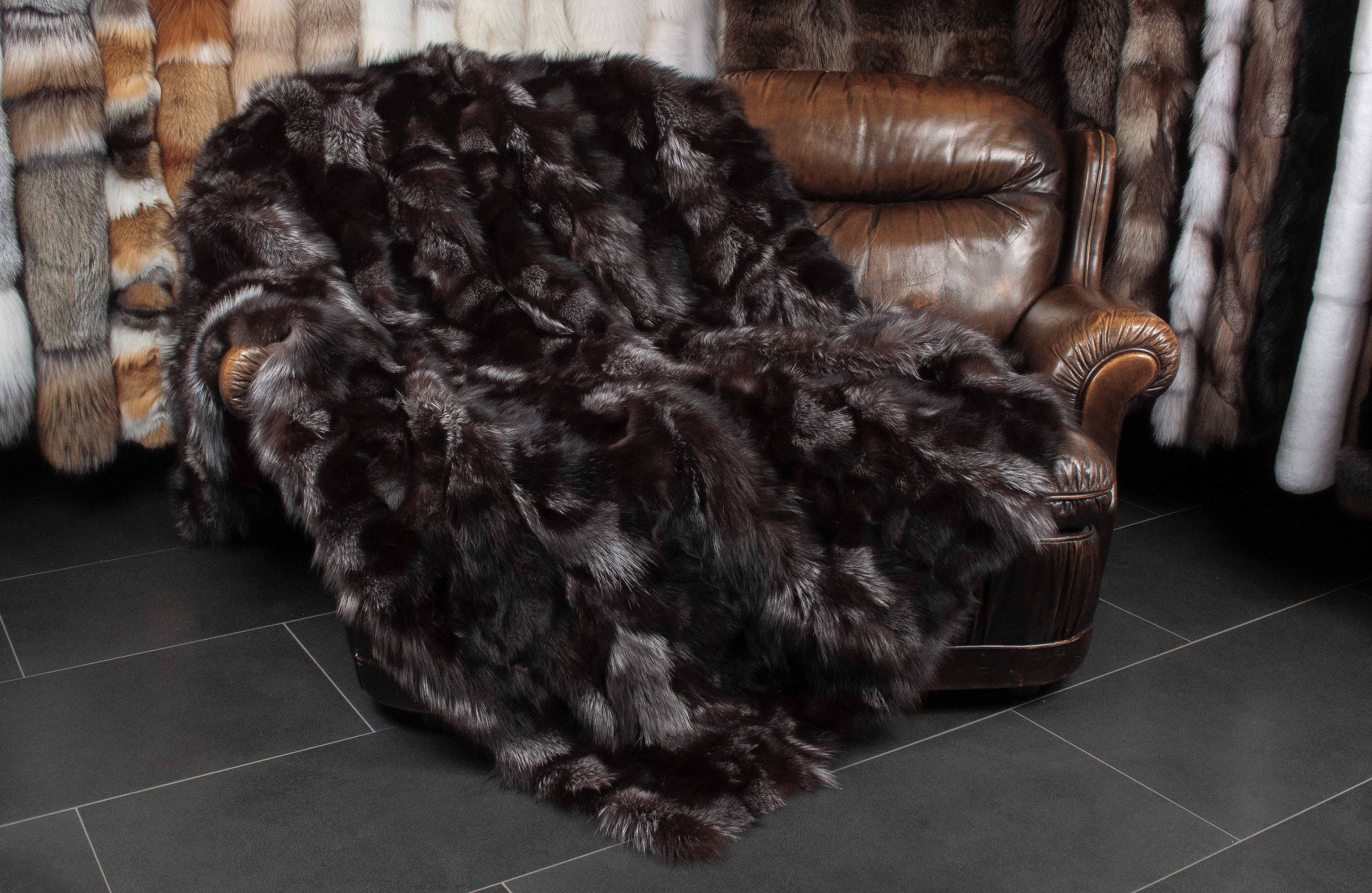 Silver Fox Fur Blanket