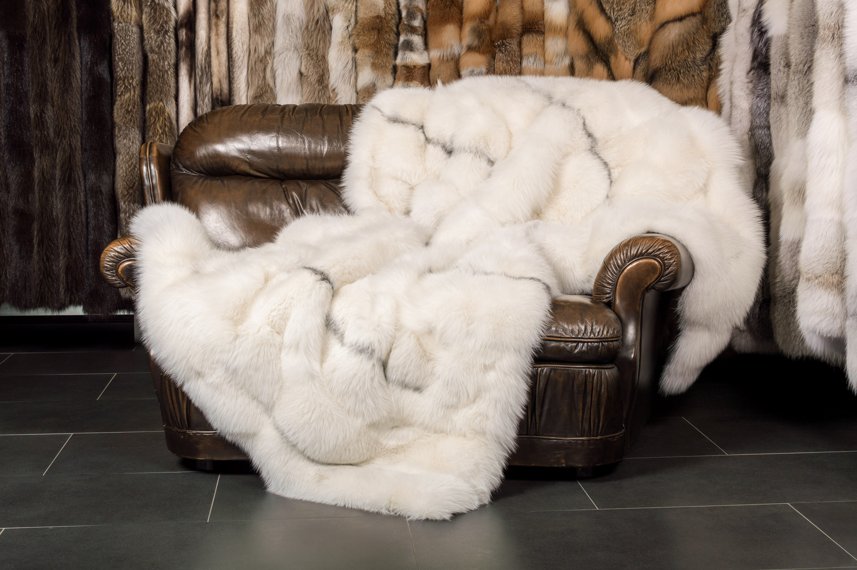 Scandinavian Shadow Bluefrost Fox Throw Scandinavian Shadow Bluefrost Fox Throw