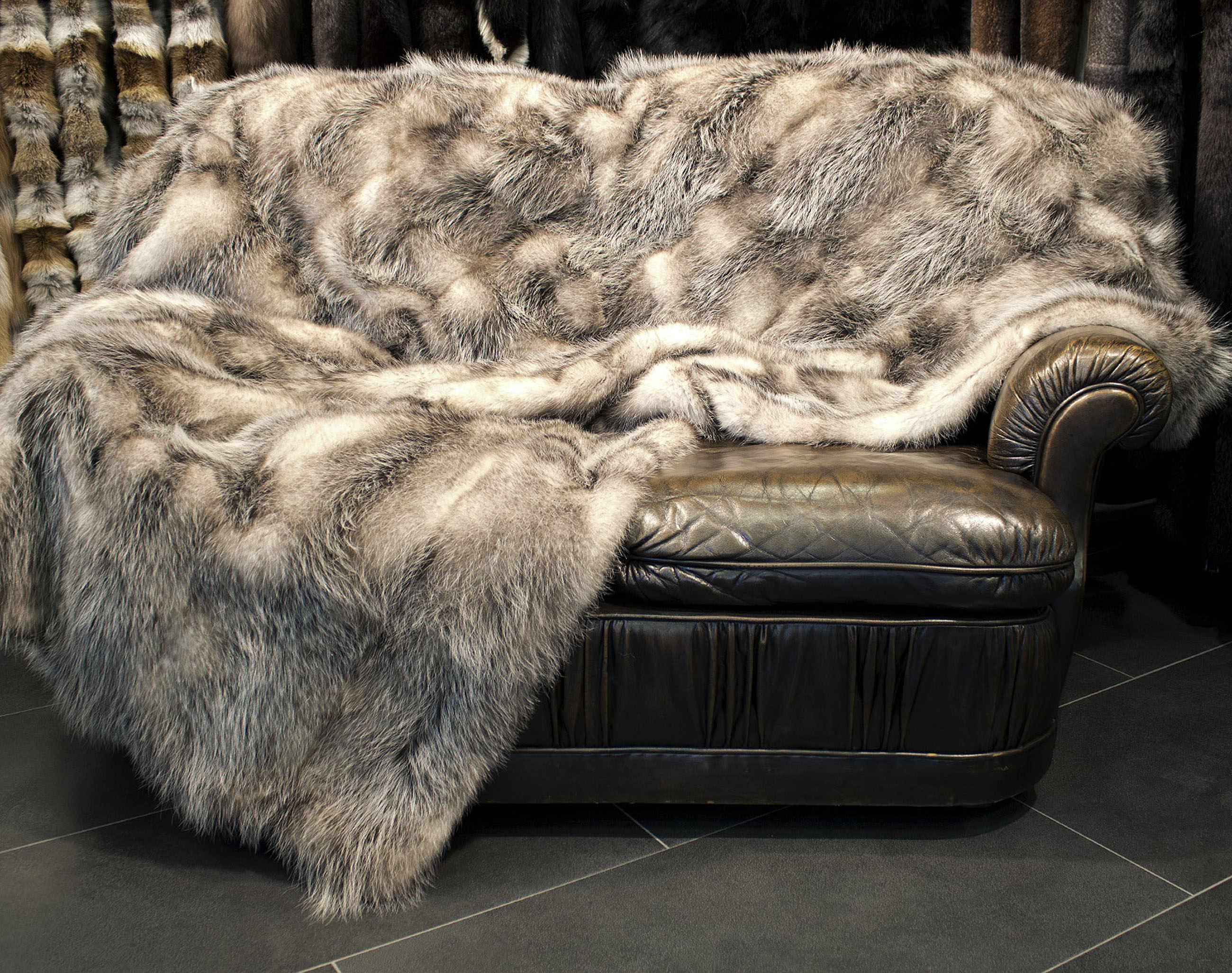 North American Opossum Fur Blanket