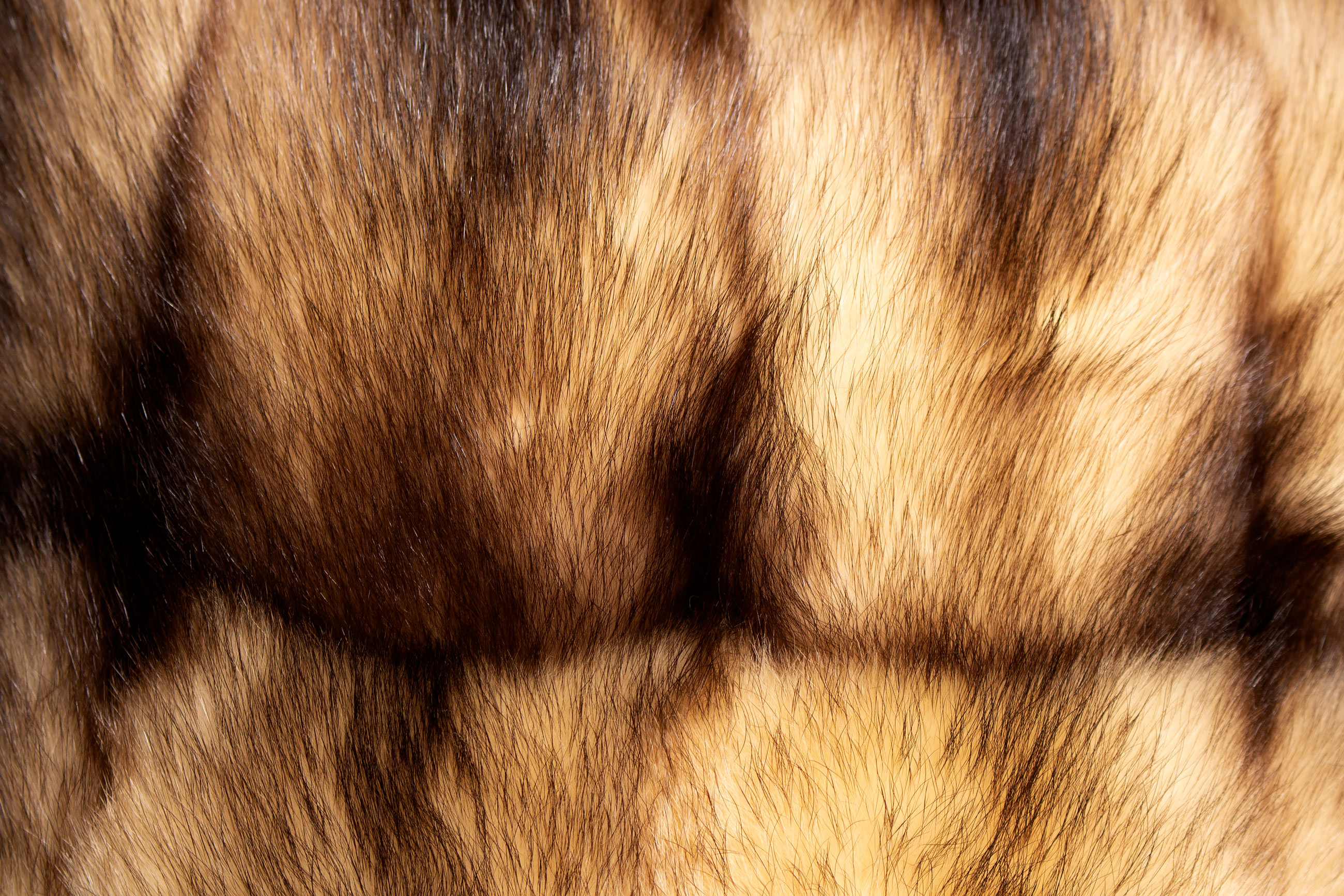 Light-Coloured Fitch Fur Cushion