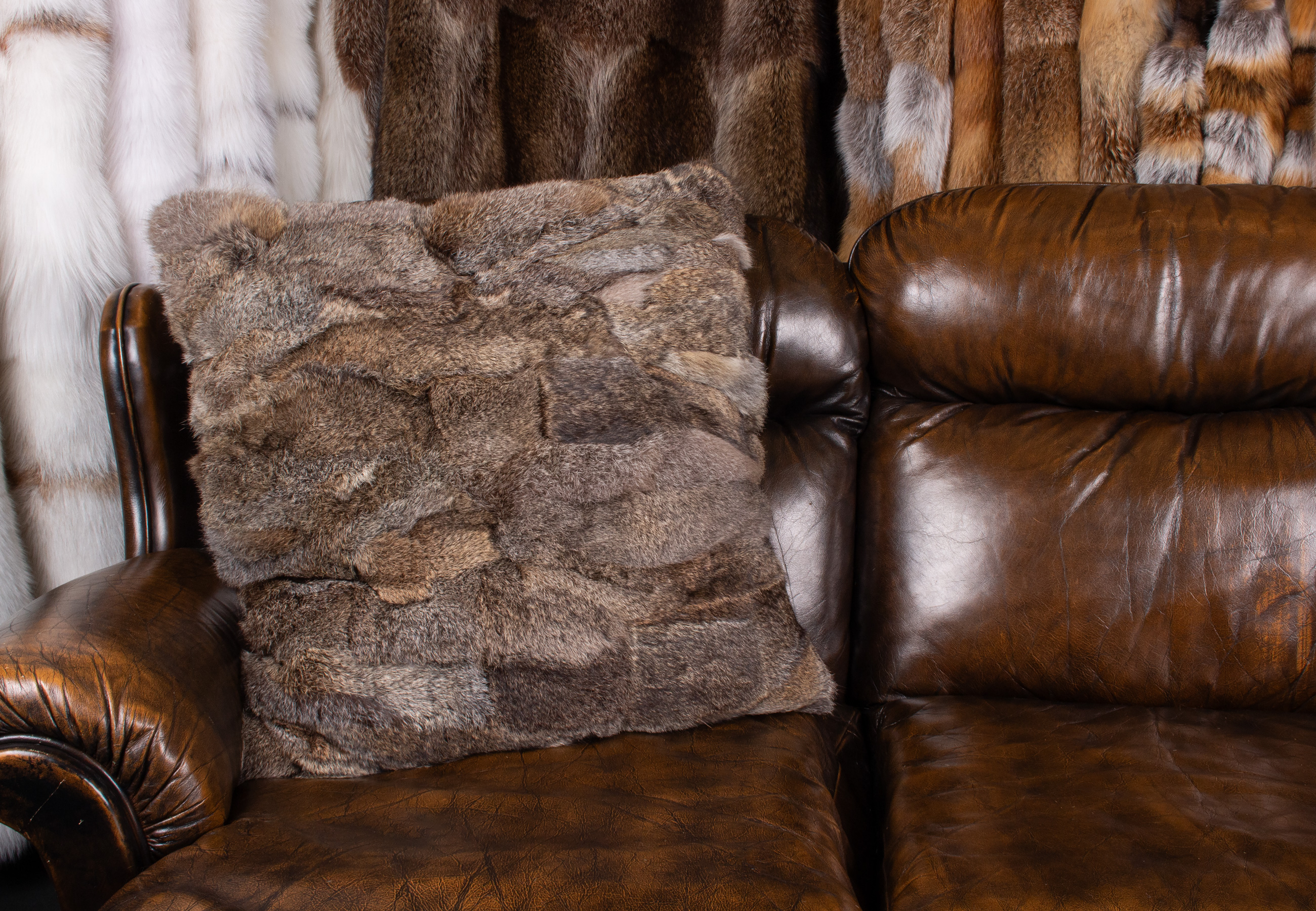 Rabbit Fur Cushion Patch