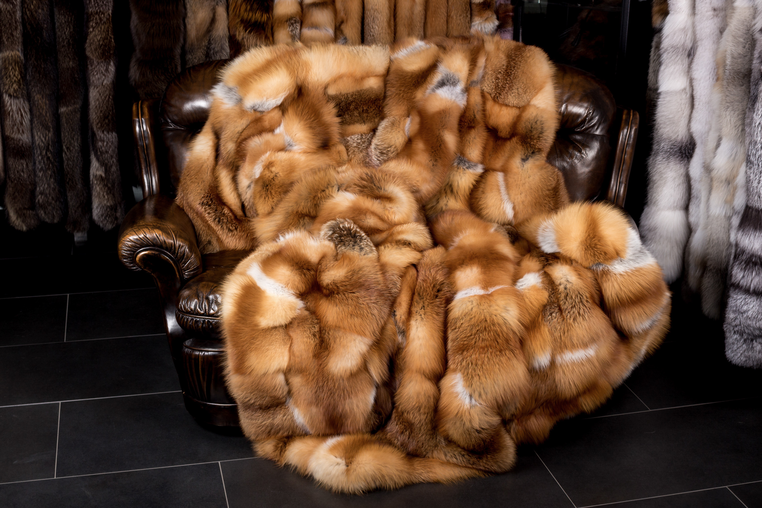 Canadian Redfox Fur Blanket