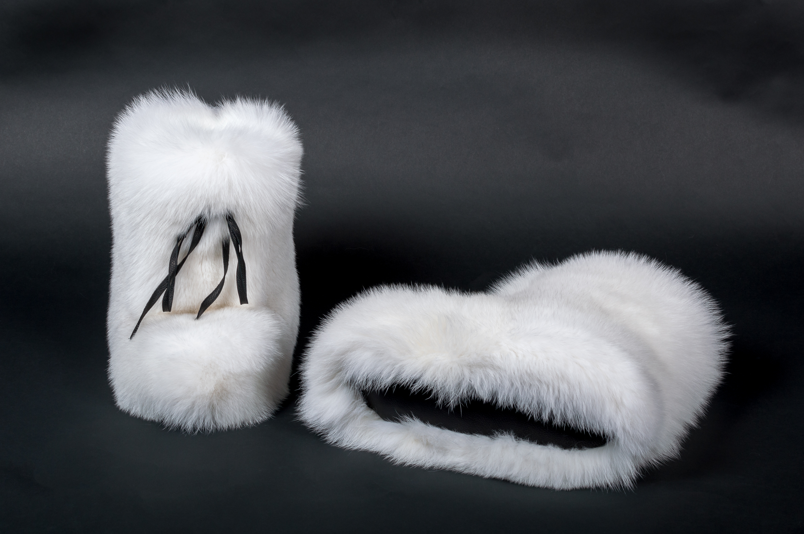 Scandinavian Shadow Fox Fur Boots