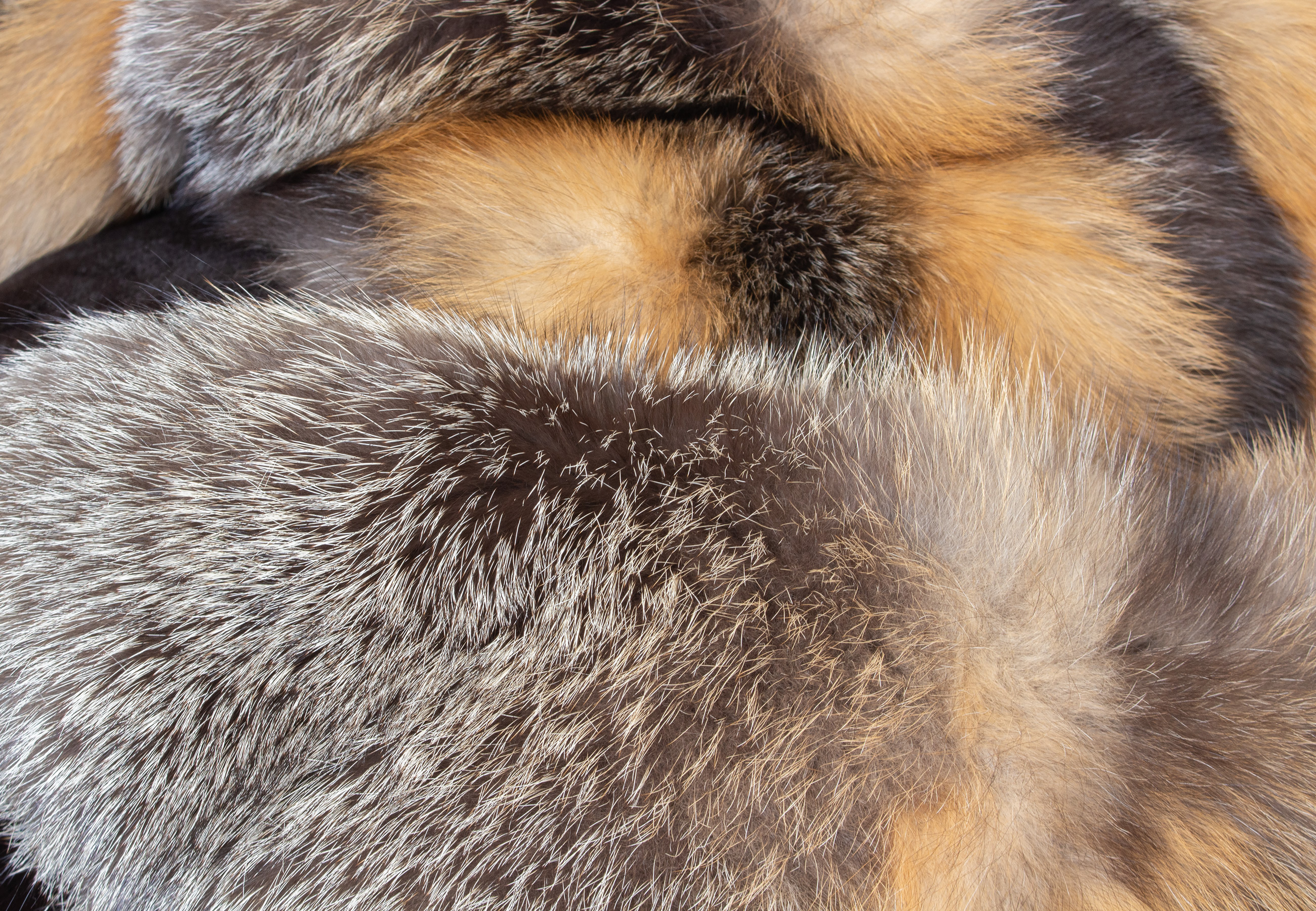 Fur Plaid made of Wild Cross Fox