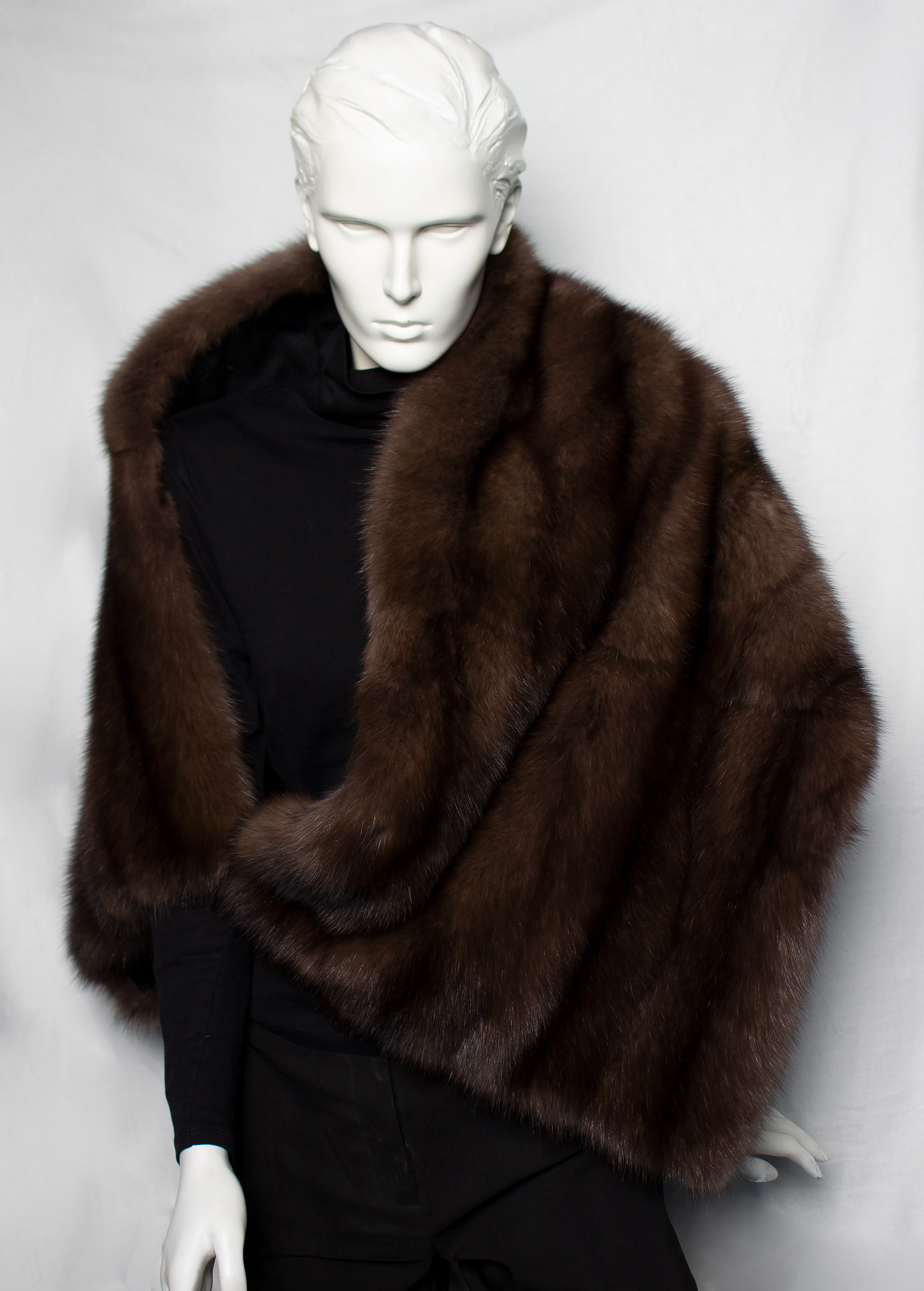 Genuine Russian Sable Fur Cape