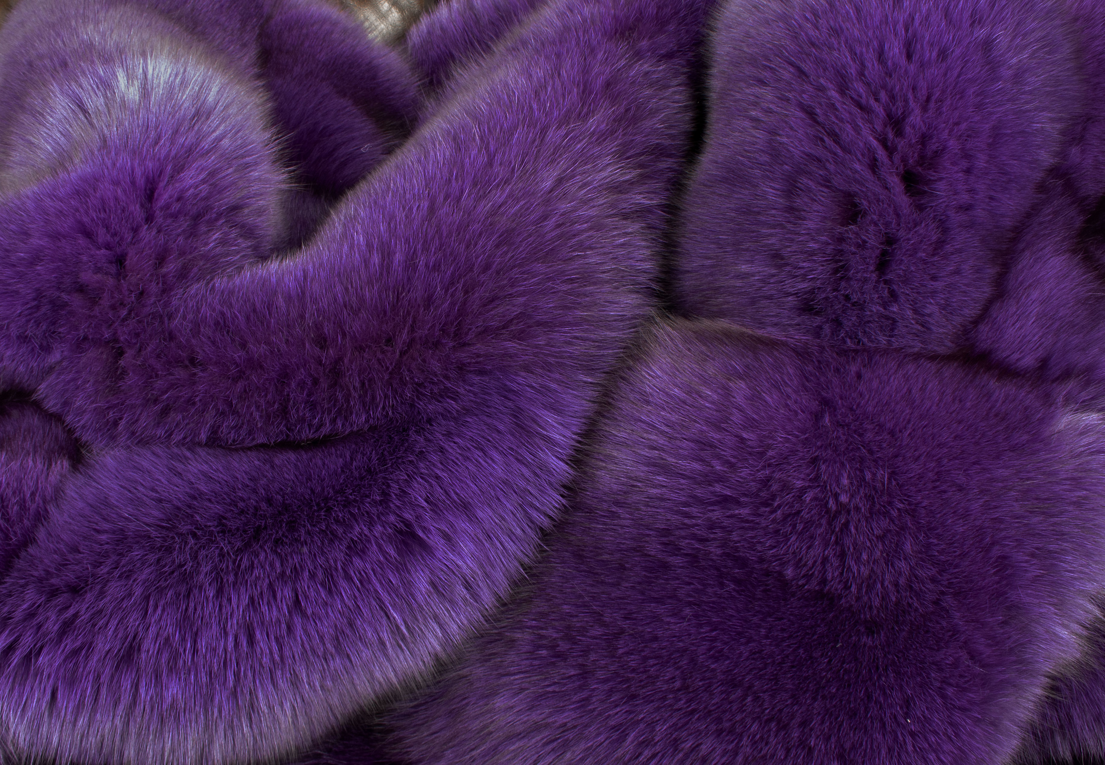 Fur Blanket made of Blue Foxes "Dark Violet"