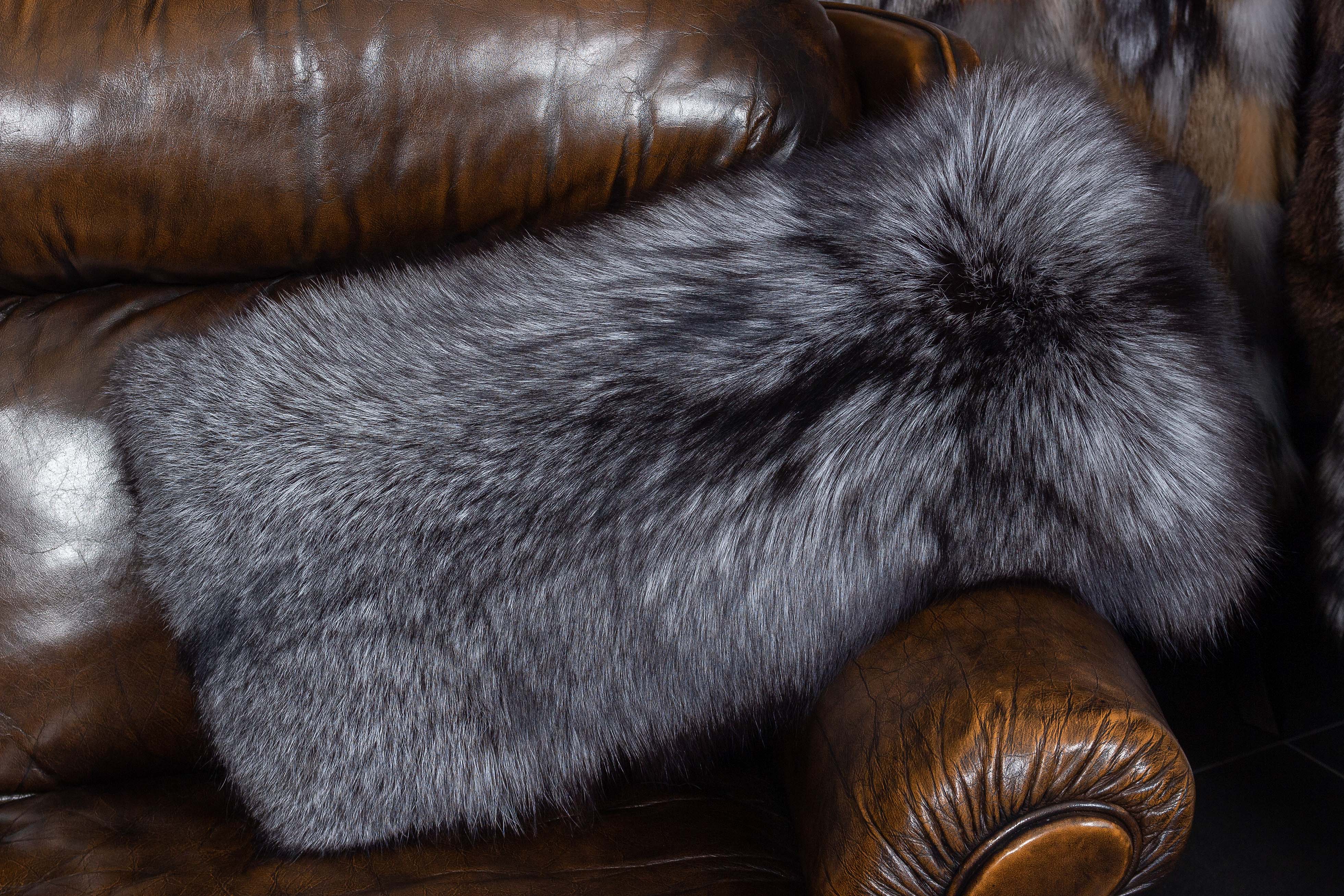 Silver Fox Fur Cushion
